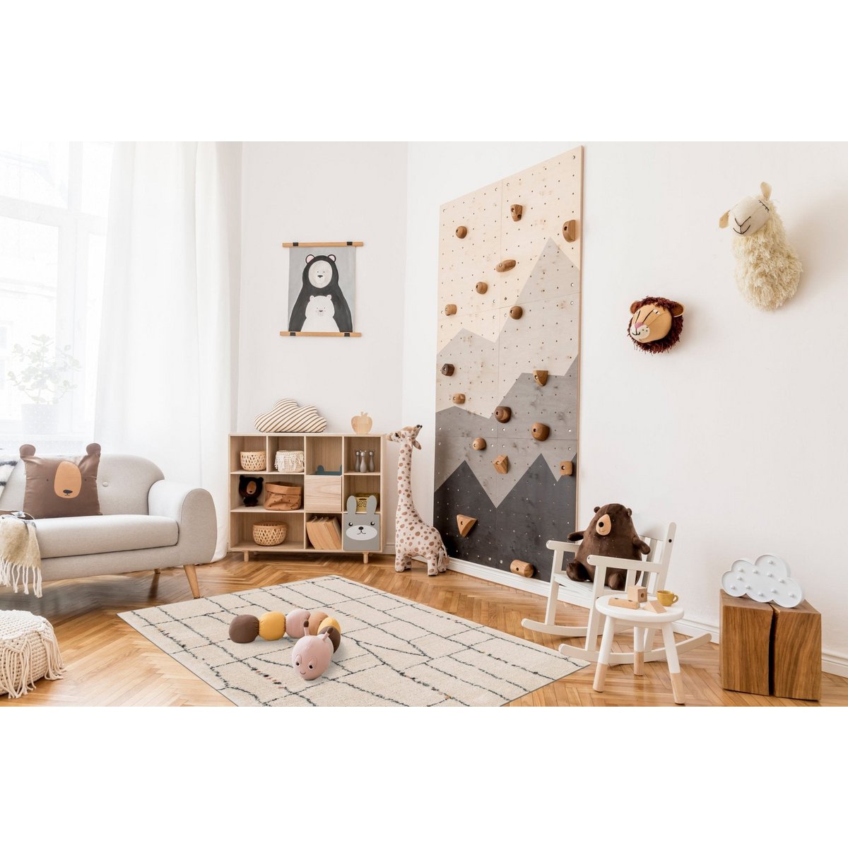 Lange Haarteppiche moderne moderne und voluminöse Teleia modernes Design