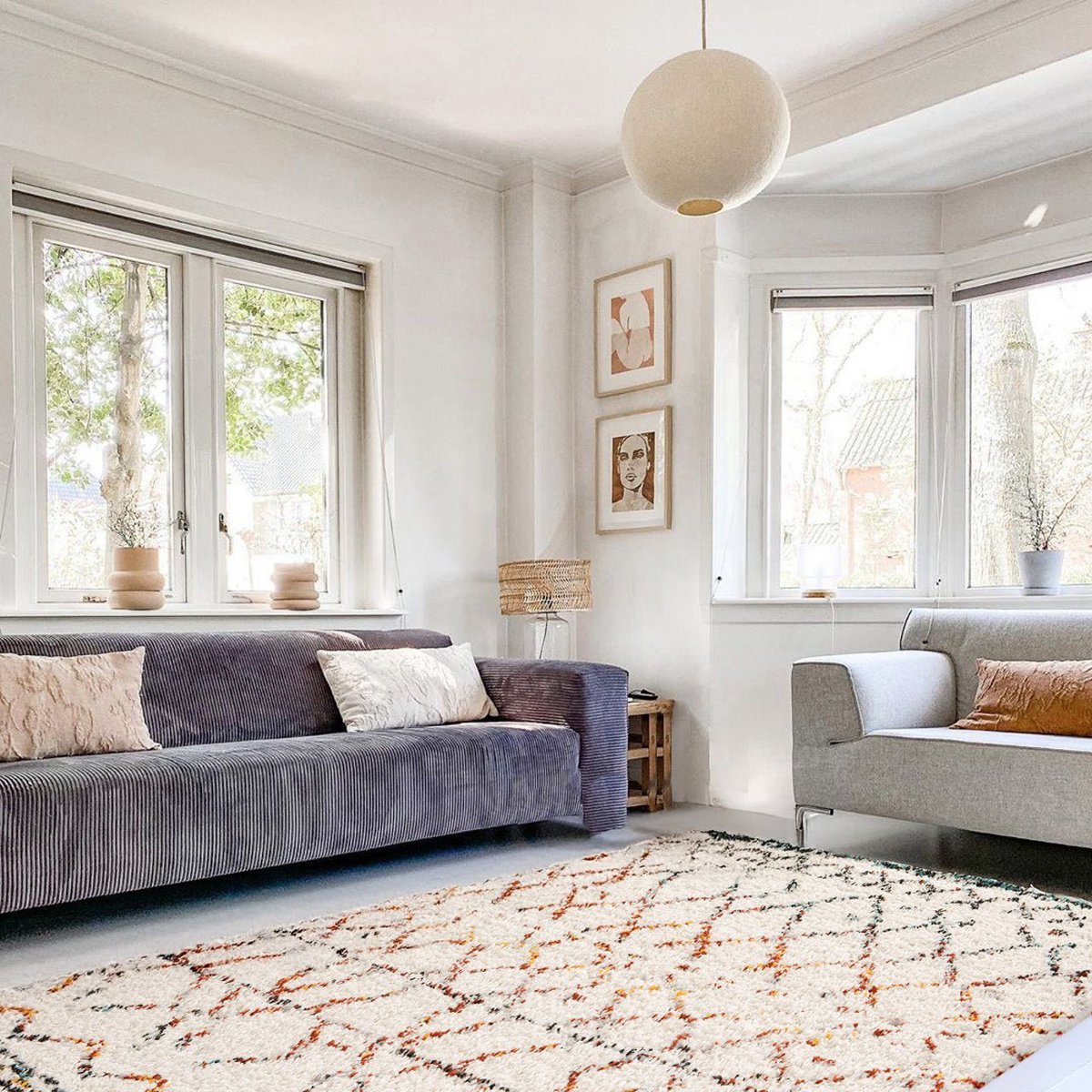 Weicher und dicker Teppich im Ethno-Stil TIFAWT