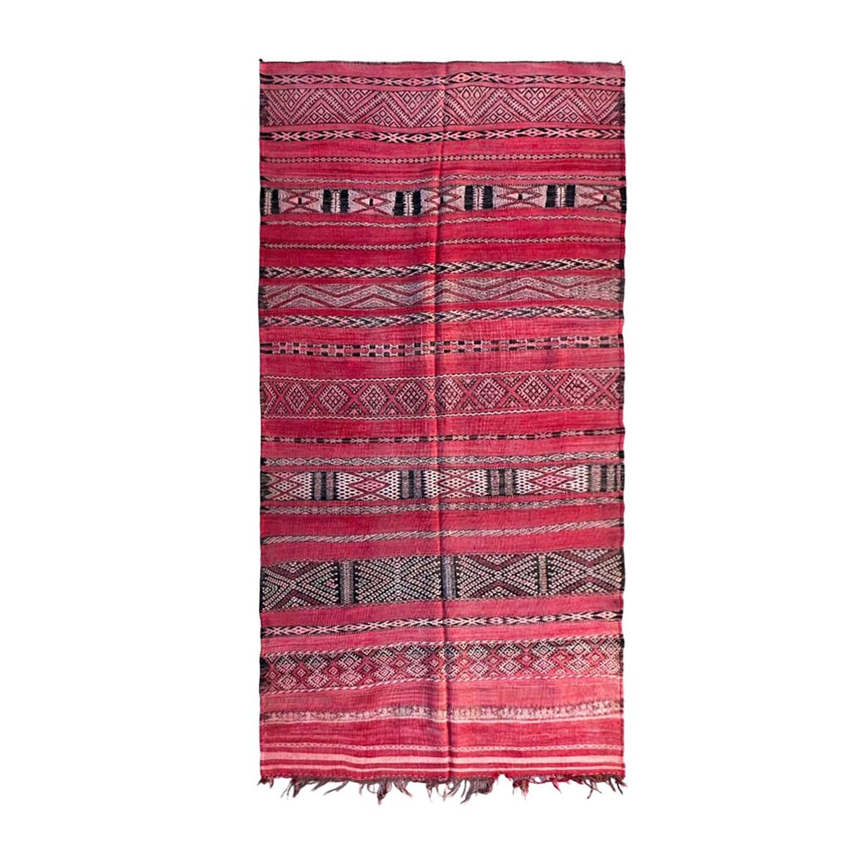 Marokkaner Berber Kilim reiner Wolle 150 x 282 cm Teppich
