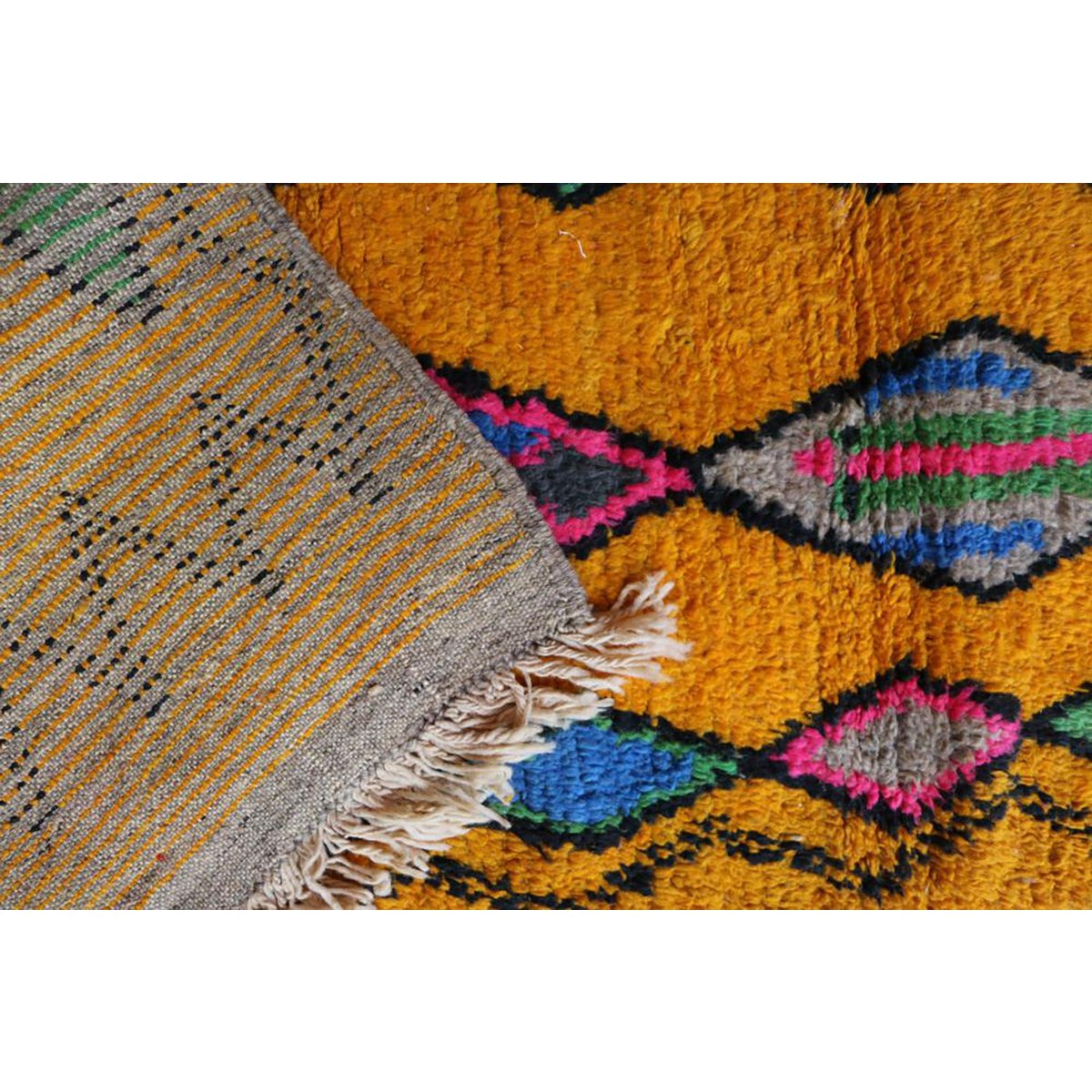 Berber Wolle reiner Spurteppich 76 x 339 cm