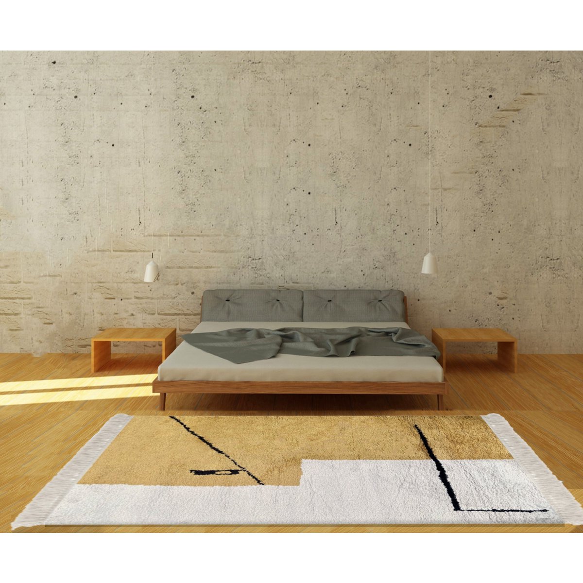 Designerteppich mit Fransen BABEL