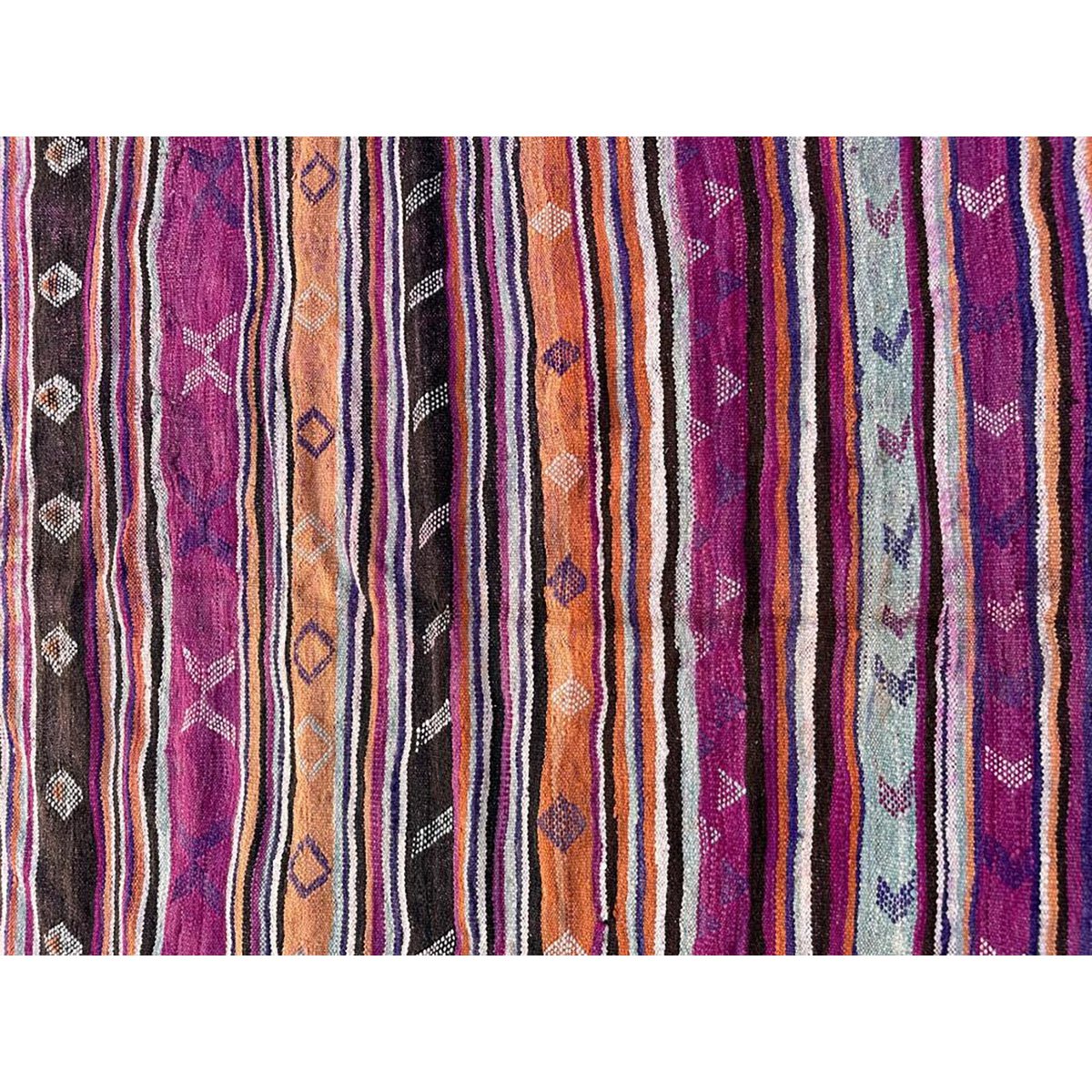 Marokkaner Berber Kilim reiner Wolle 192 x 342 cm Teppich