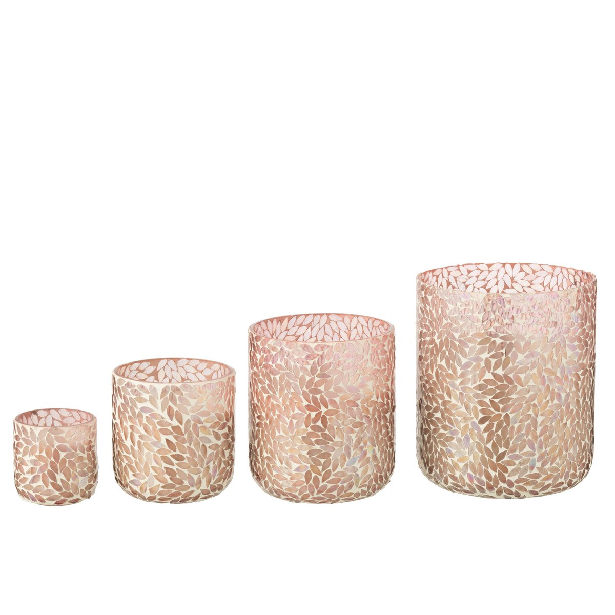 J-Line Duftkerze Tender Rose – Wachs – Rosa – extragroß – 15U