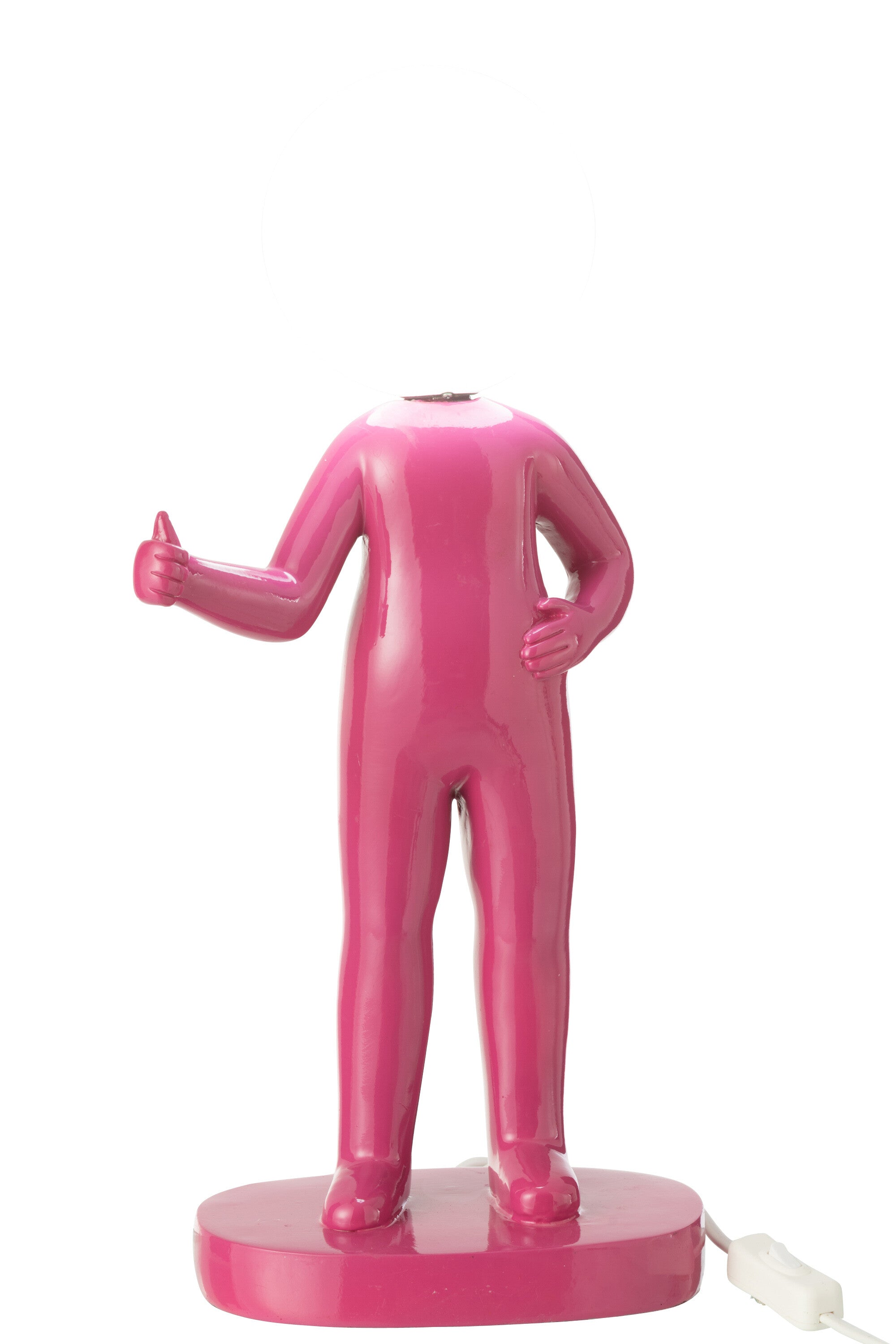 Tischlampe Daumen Hoch – Moderne Designlampe in Pink