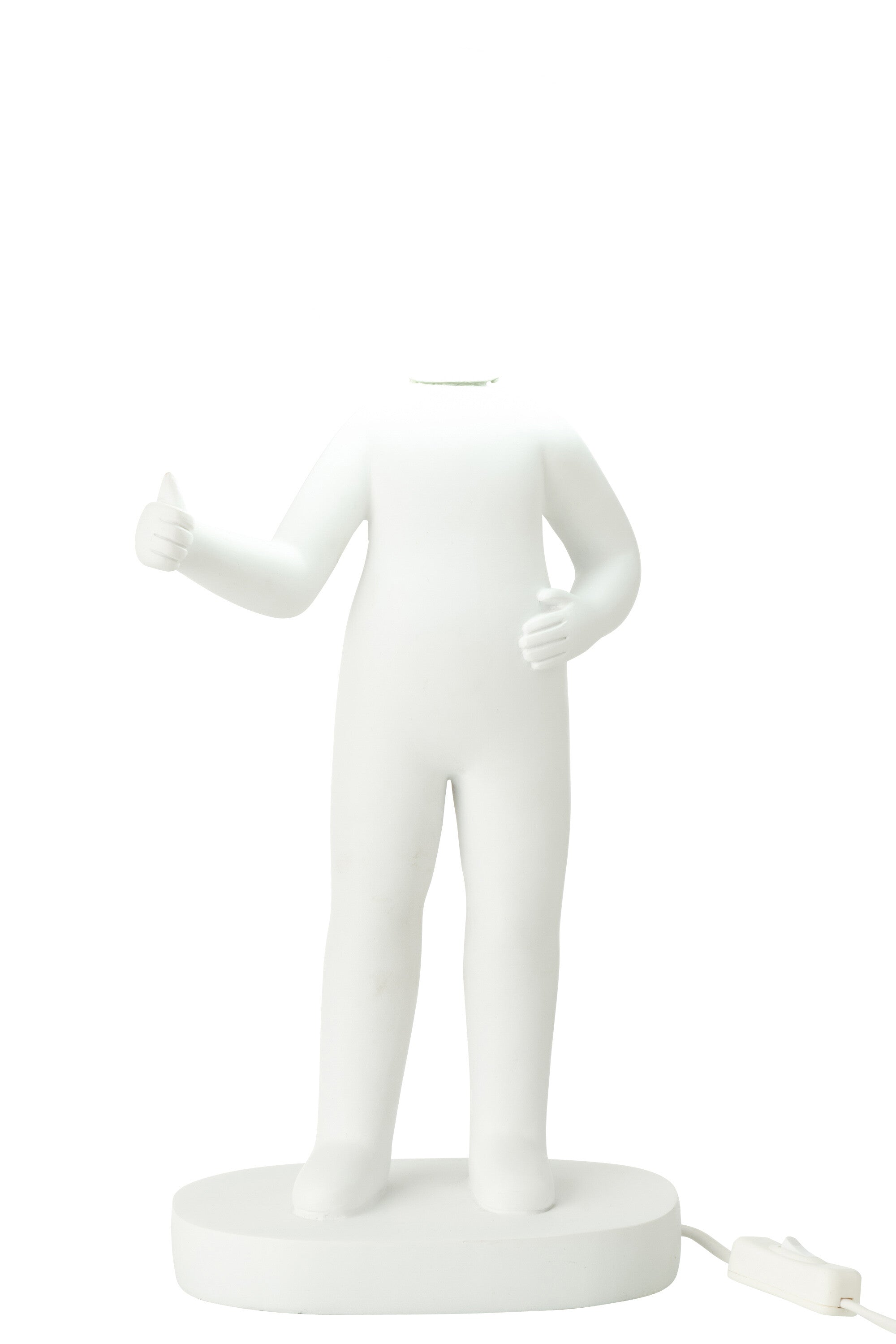 Tischlampe Daumen Hoch – Moderne Designlampe in Weiß