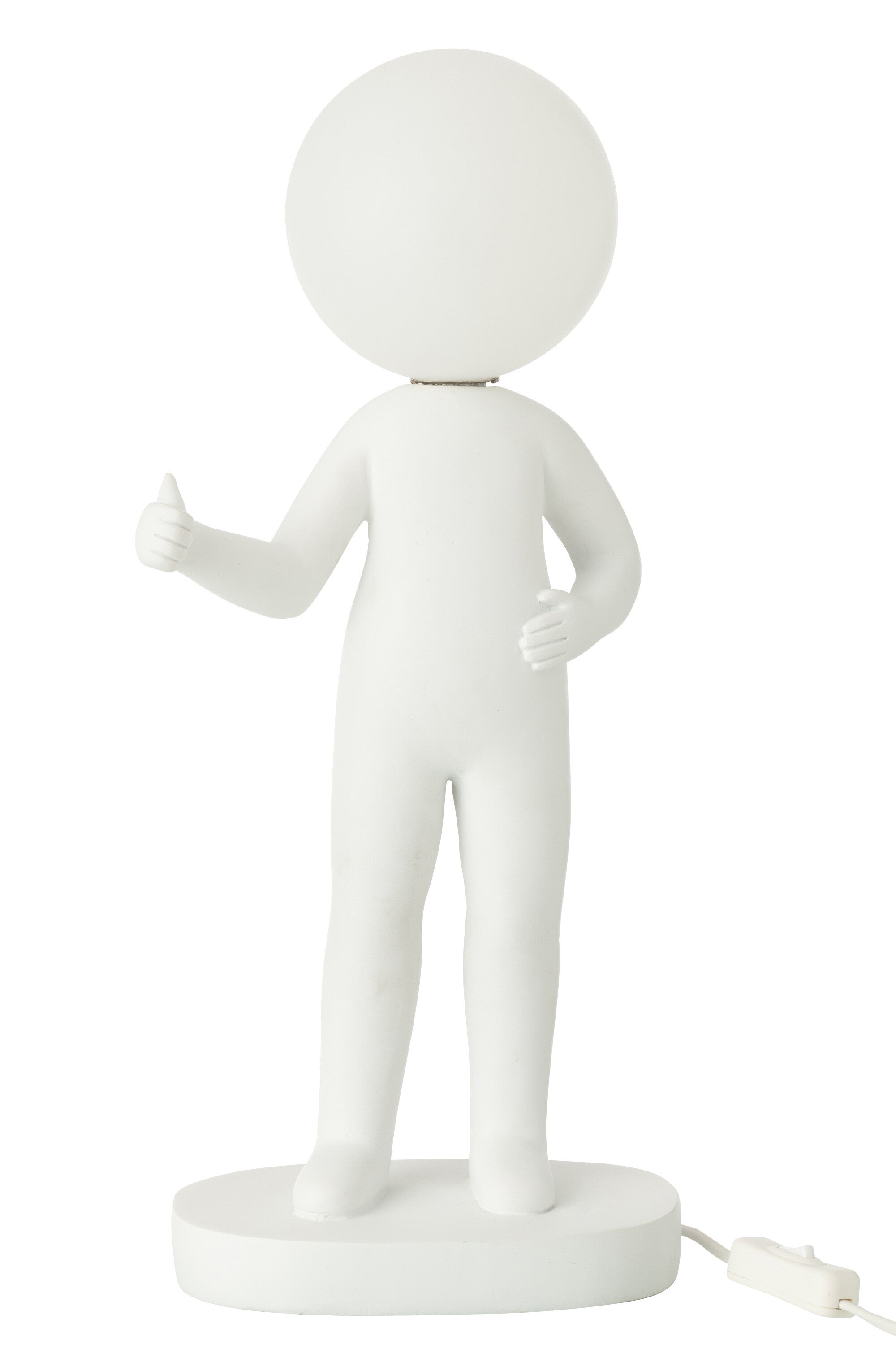 Tischlampe Daumen Hoch – Moderne Designlampe in Weiß
