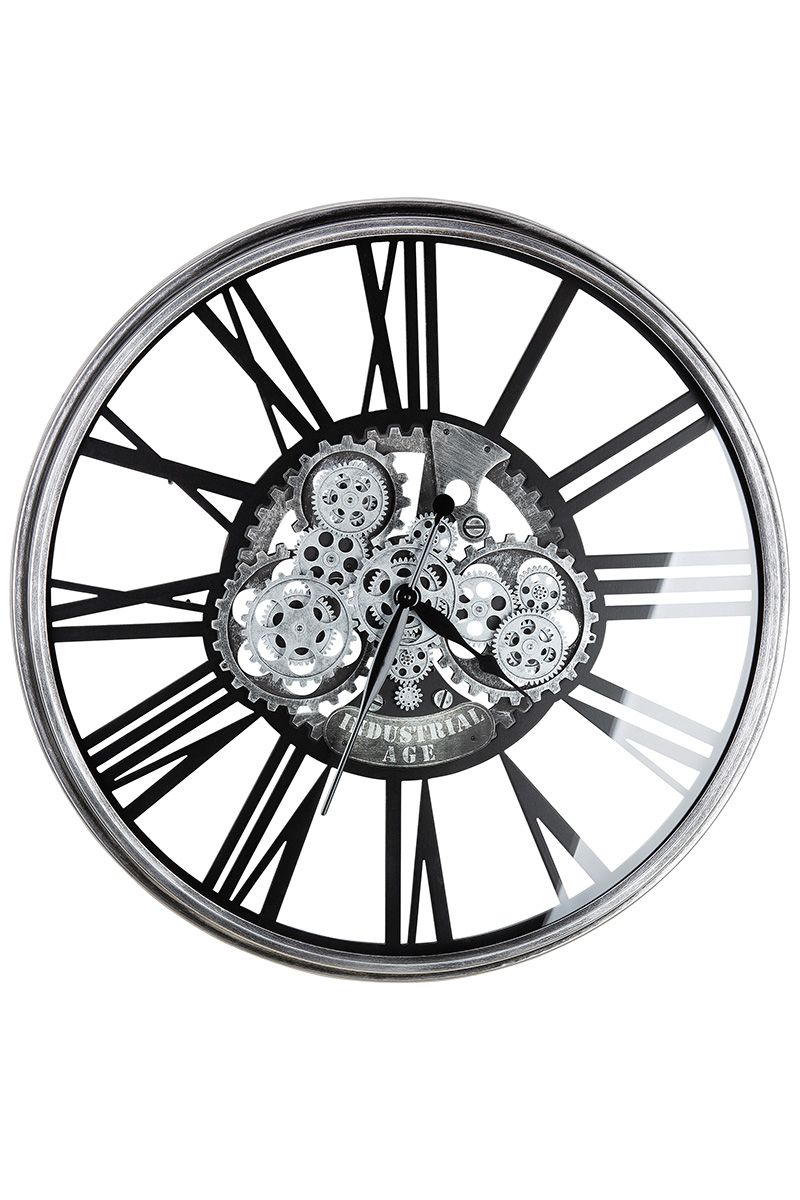 Wanduhr Memphis in Schwarz Silberfarben - Ein dynamisches Kunstwerk für Ihre Wand