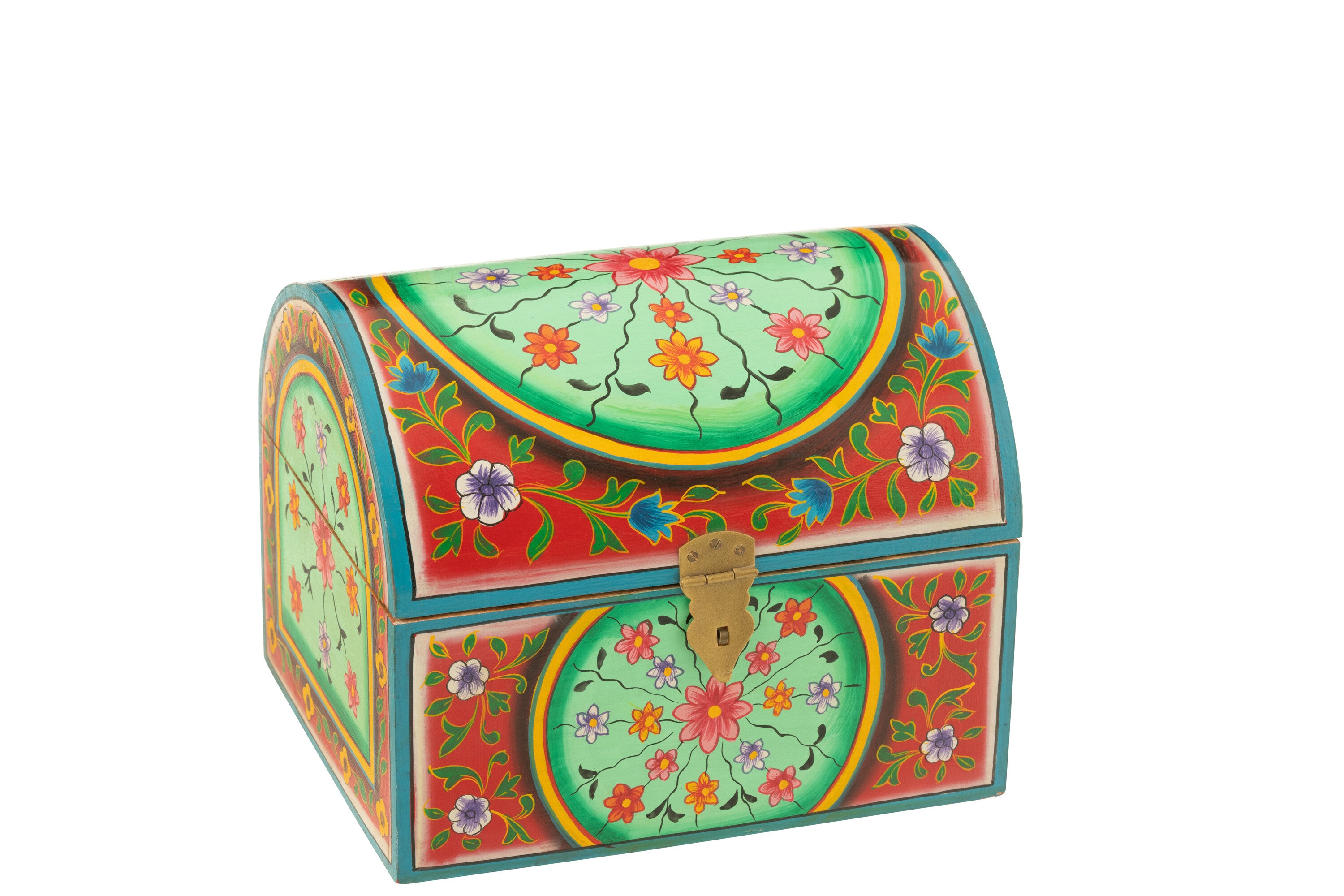 Handbemalte Schmucktruhe Mumbai – Orientalische Aufbewahrungsdose aus Holz