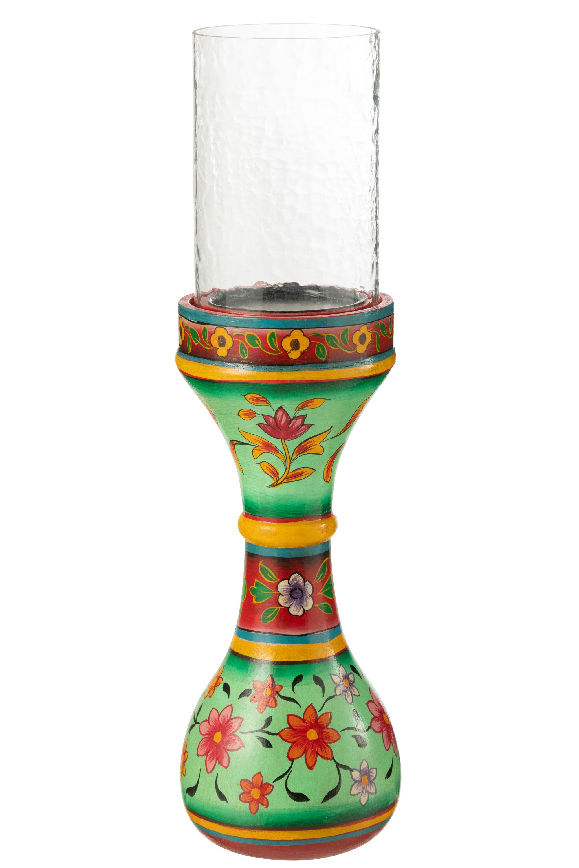 Handbemalter Kerzenständer Mumbai – Exotisches Design aus Mango Holz