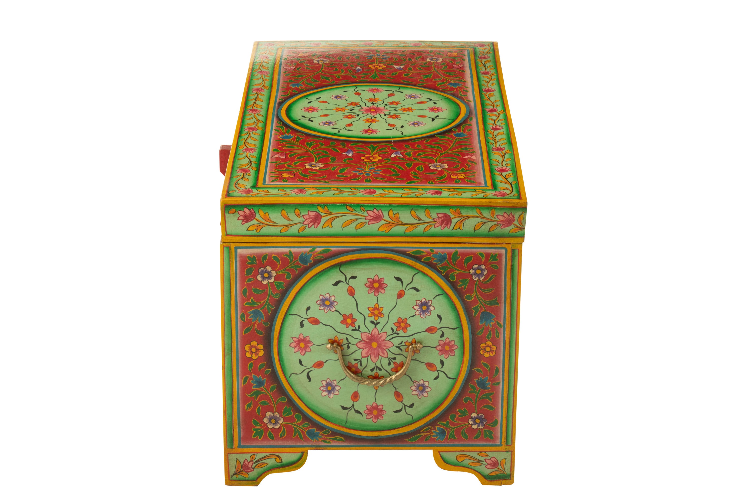 Handbemalte Truhe Mumbai – Exotische Aufbewahrung aus Holz