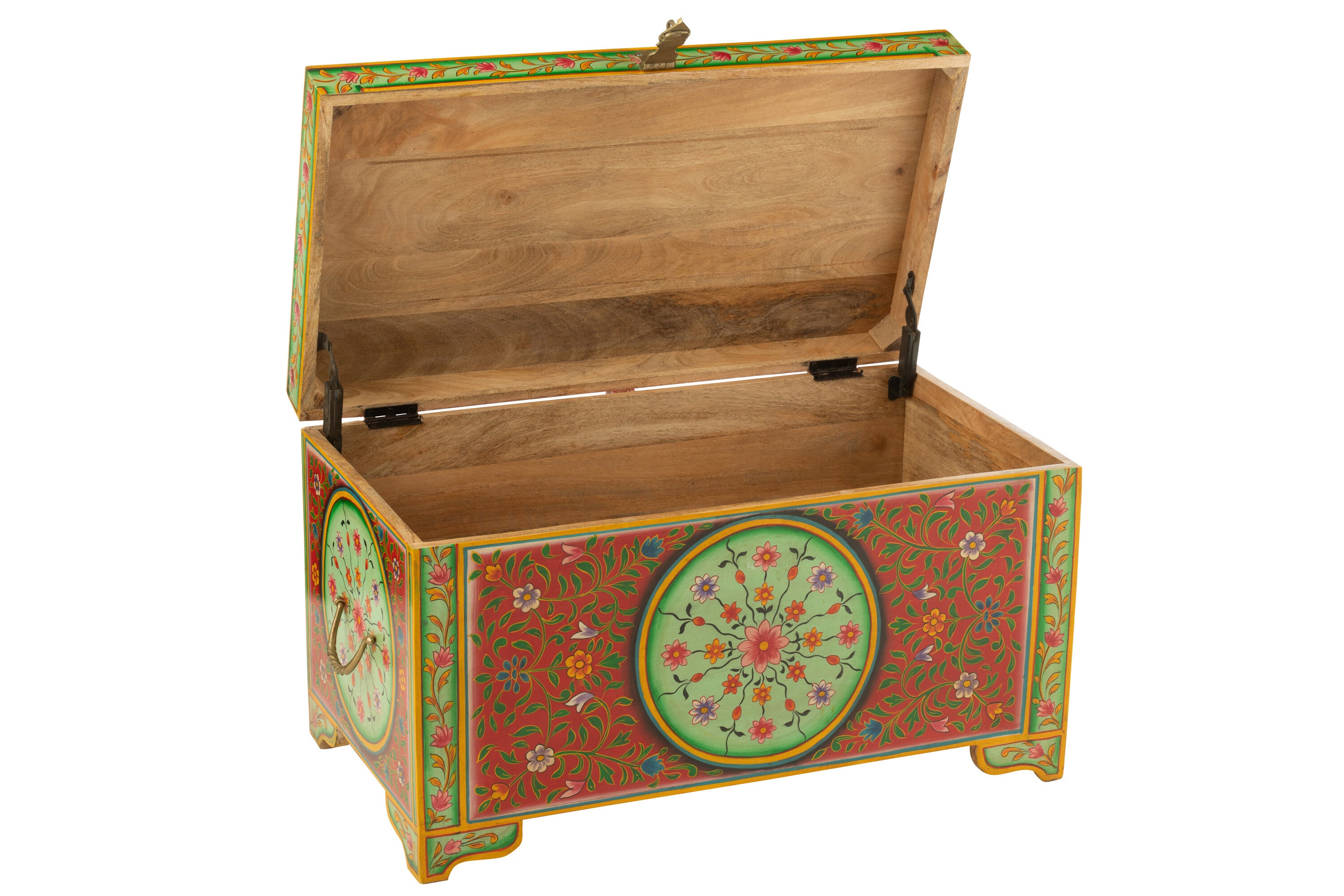 Handbemalte Truhe Mumbai – Exotische Aufbewahrung aus Holz