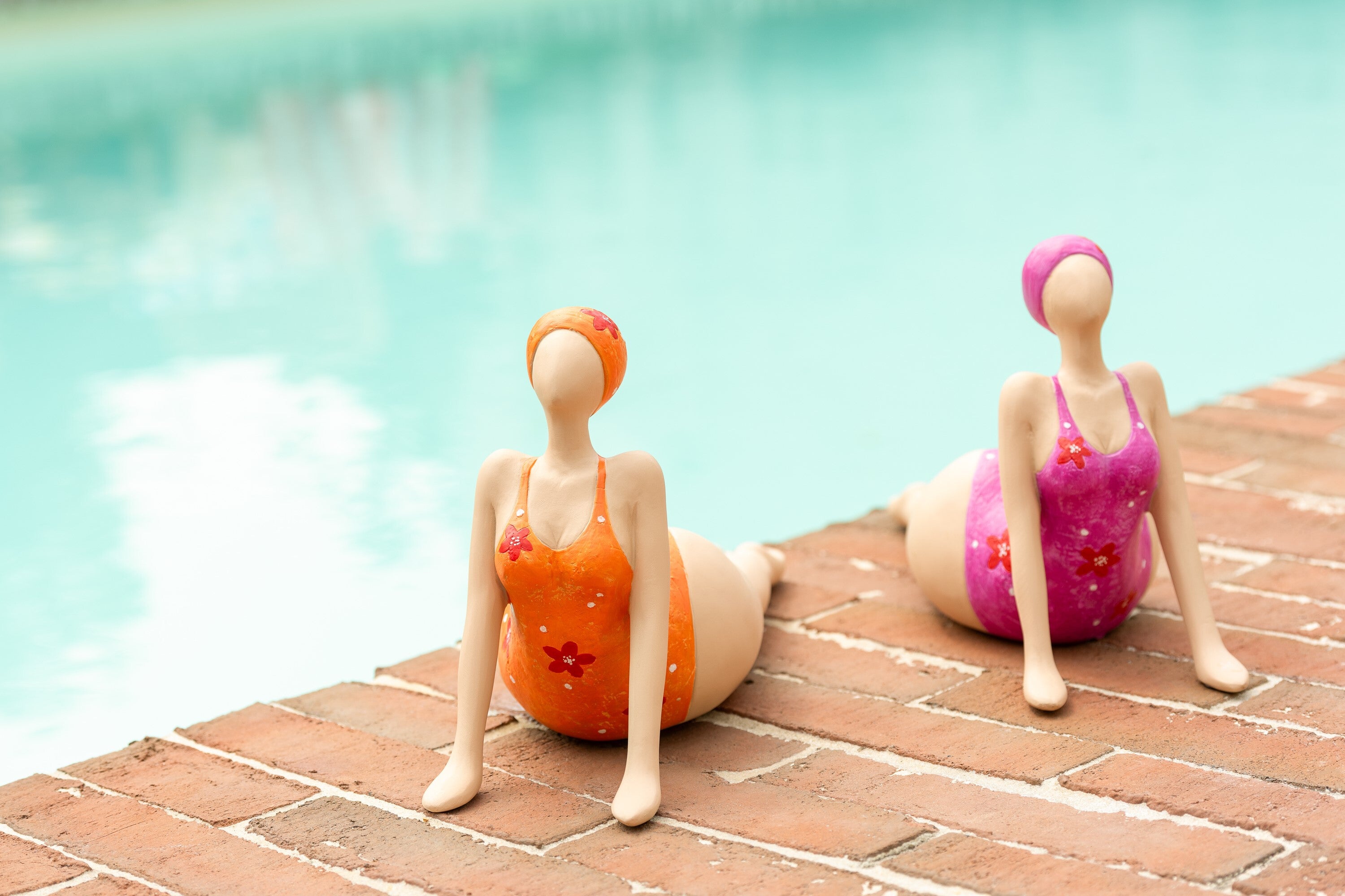 Dekofigur Set Badefreude Lilo aus Polyresin 2er Set Badedamen