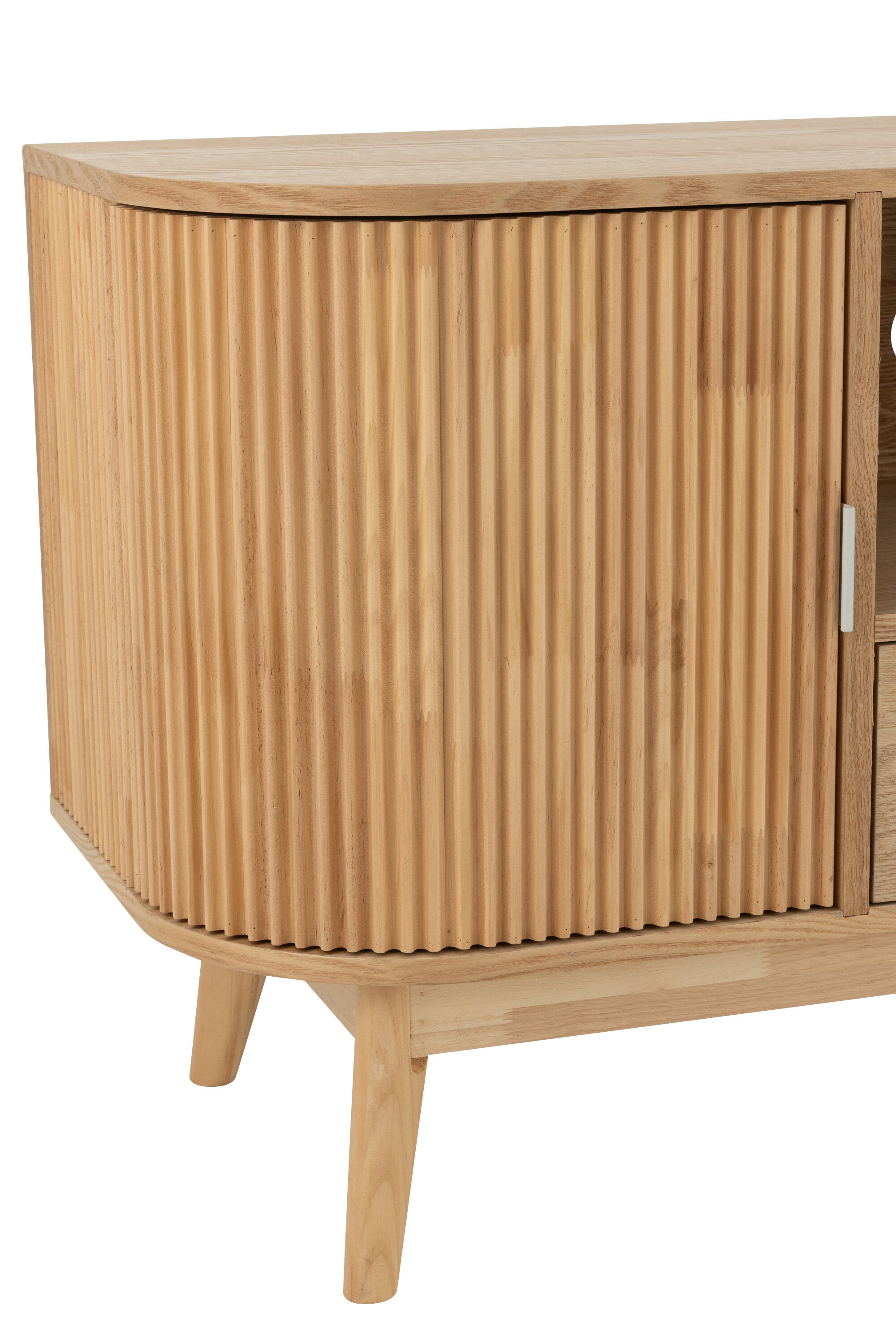 J-Line wardrobe trunk round - pinewood - natural