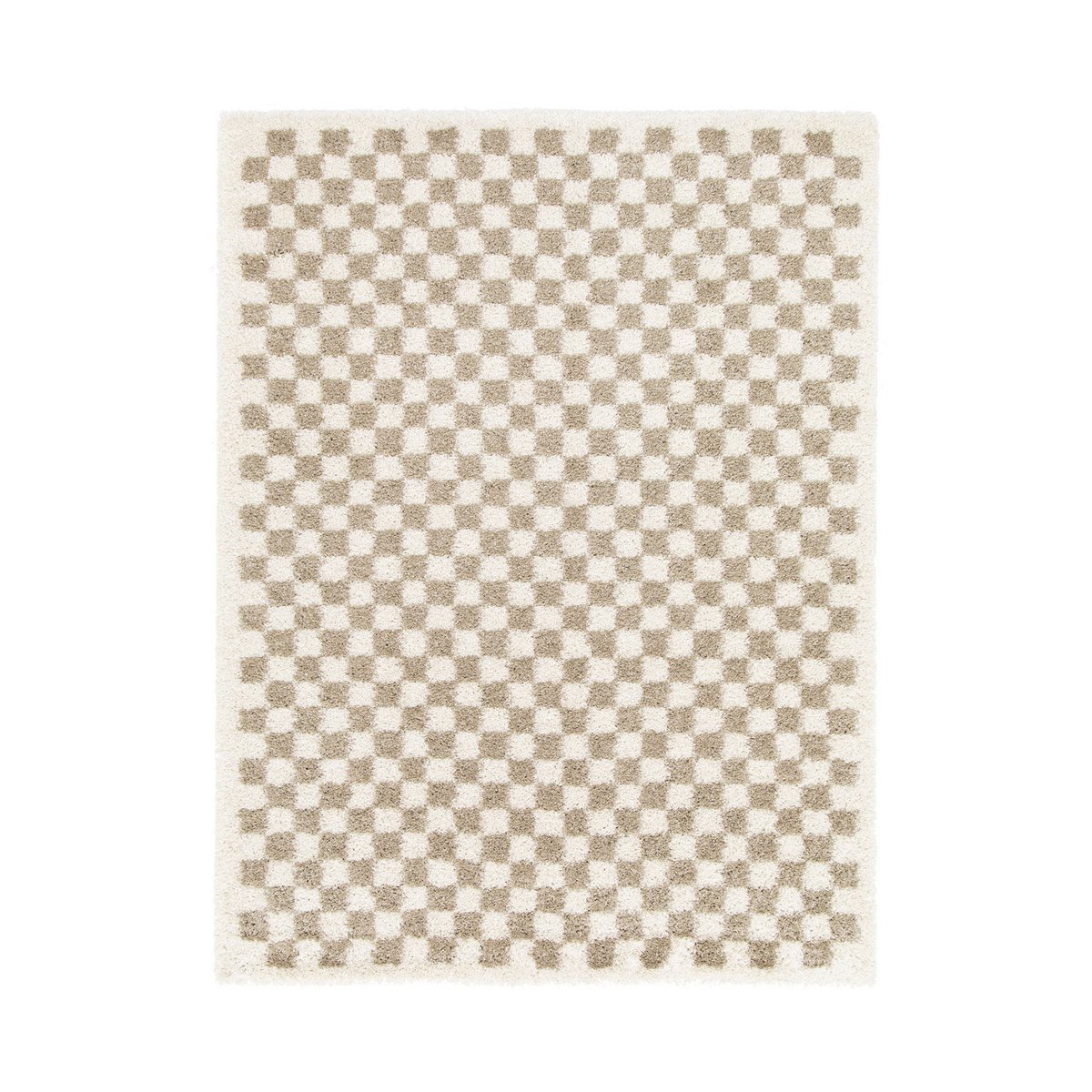 CHECKERS Weicher und bequemer Hochflor-Teppich