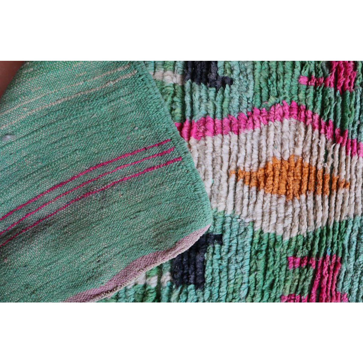 Marokkaner Berberkorridor Teppich reines Woll 67 x 360 cm