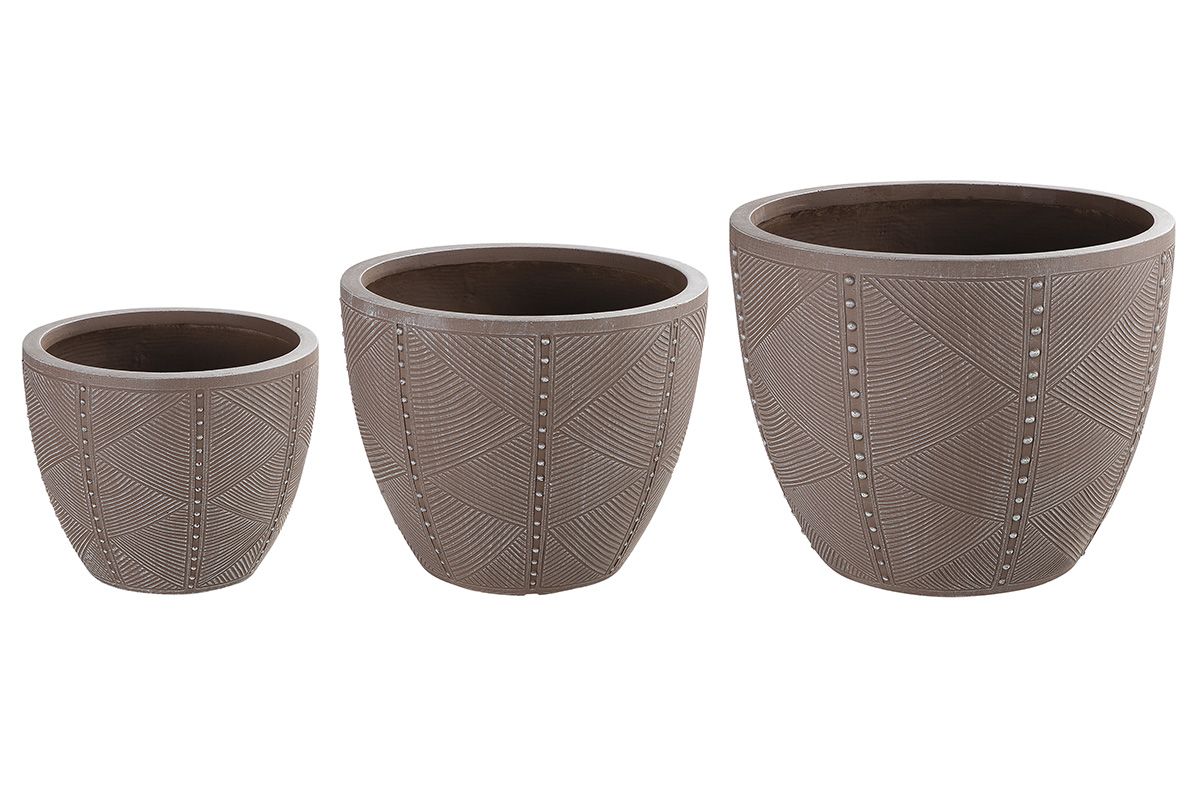 Fiberglas Pflanztopf Boccola 3er Set