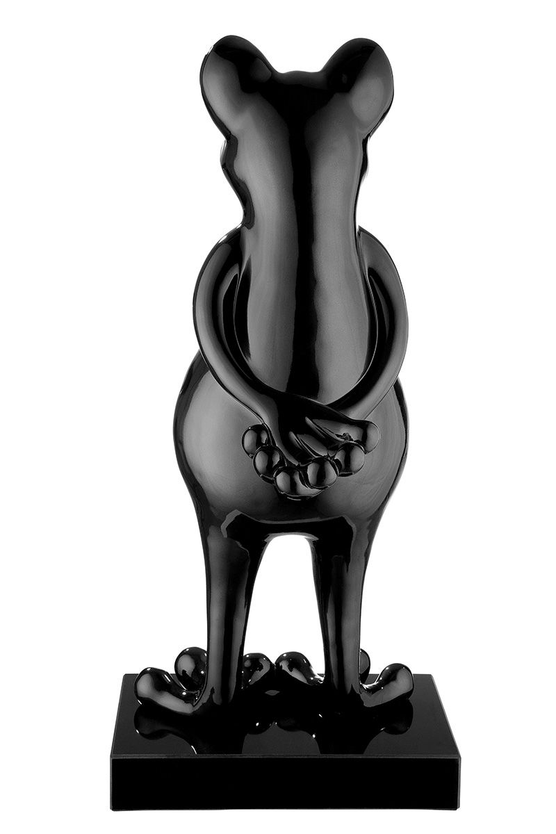Sculpture figurine "Frog" on marble base A masterpiece of handcrafted art in seven bright tones.