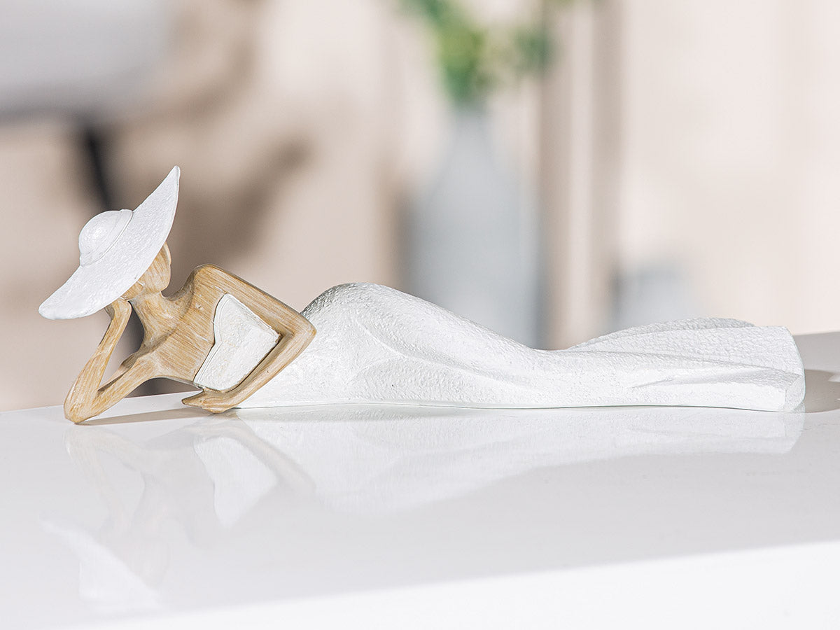 Dekofigur Lady Merry Elegant Weiß