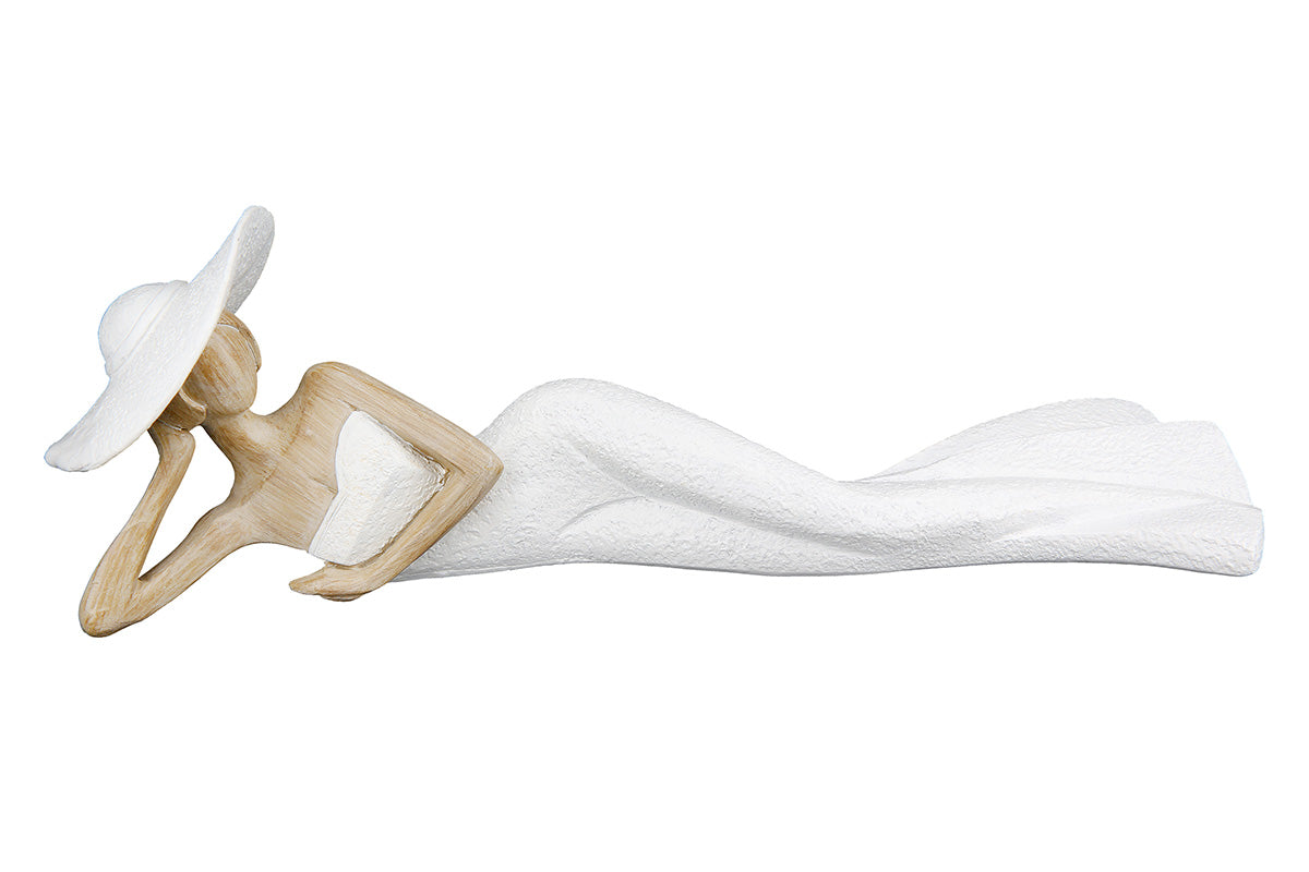 Dekofigur Lady Merry Elegant Weiß