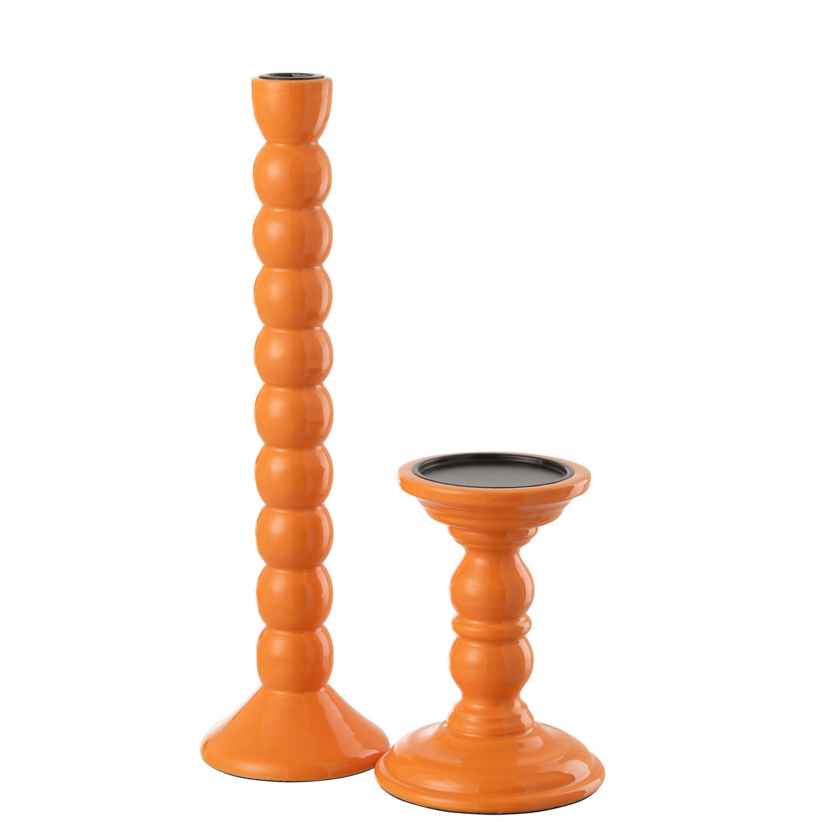 J-Line Kerzenständer Mangoholz Orange