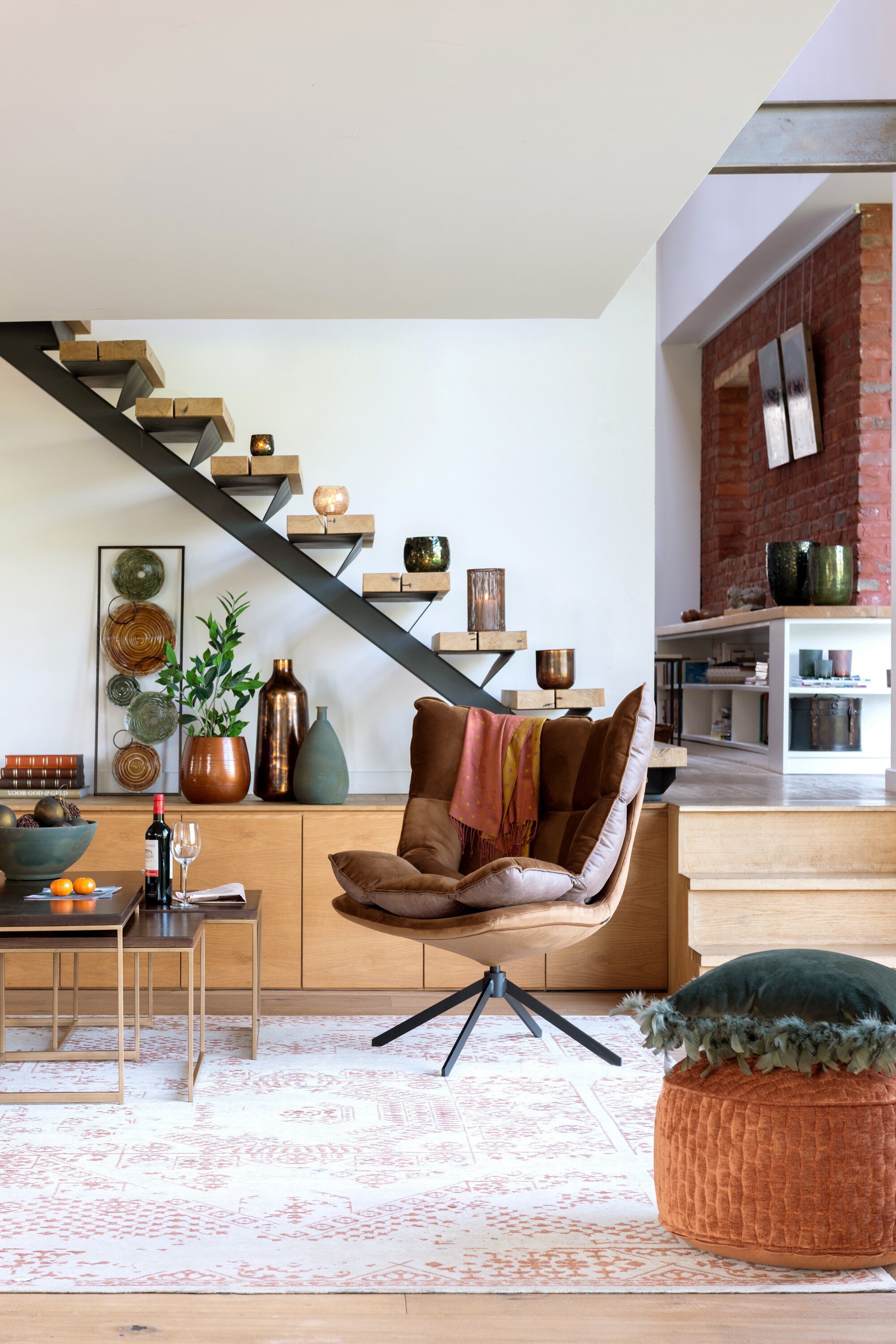 Stuhl Relax Bequemer Textil Metall Stuhl mit Kissen, in 4 attraktiven Farben