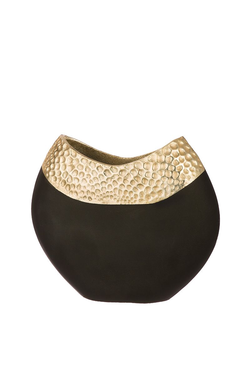 4 pieces Set Vase Empire Aluminum Gold Black