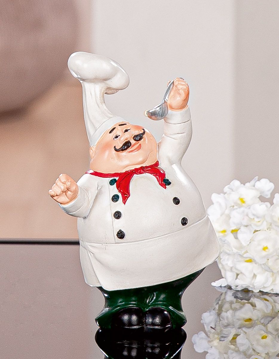 Dekofigur Koch Paolo mit Löffel – Lustige Küchenfigur