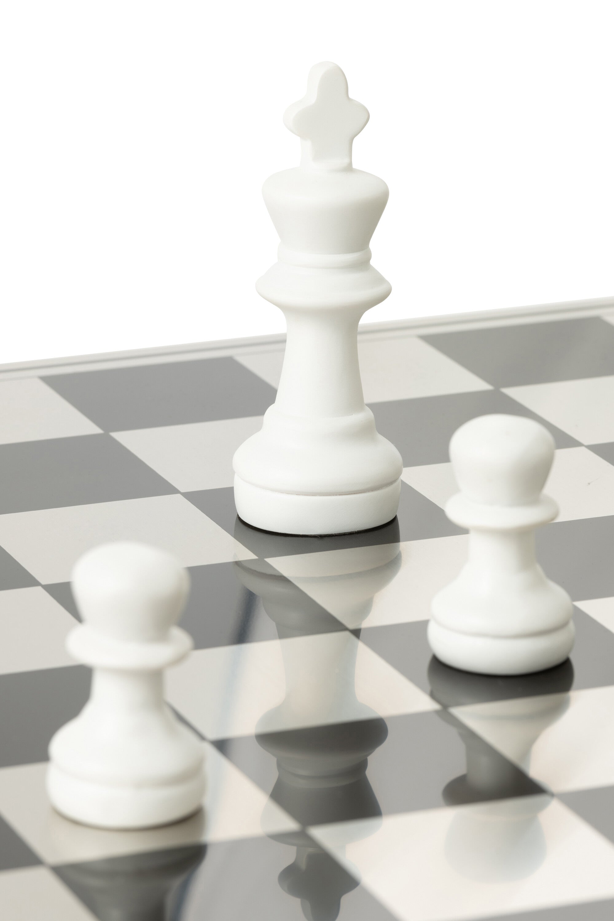 Schachset Polyresin Gold Weiß Luxus Deko Schachbrett 61cm