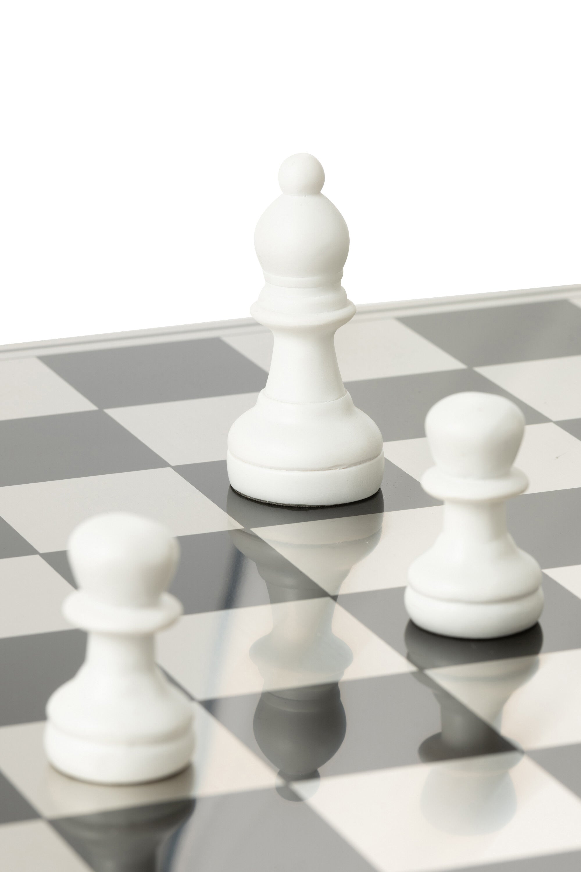 Schachset Polyresin Gold Weiß Luxus Deko Schachbrett 61cm