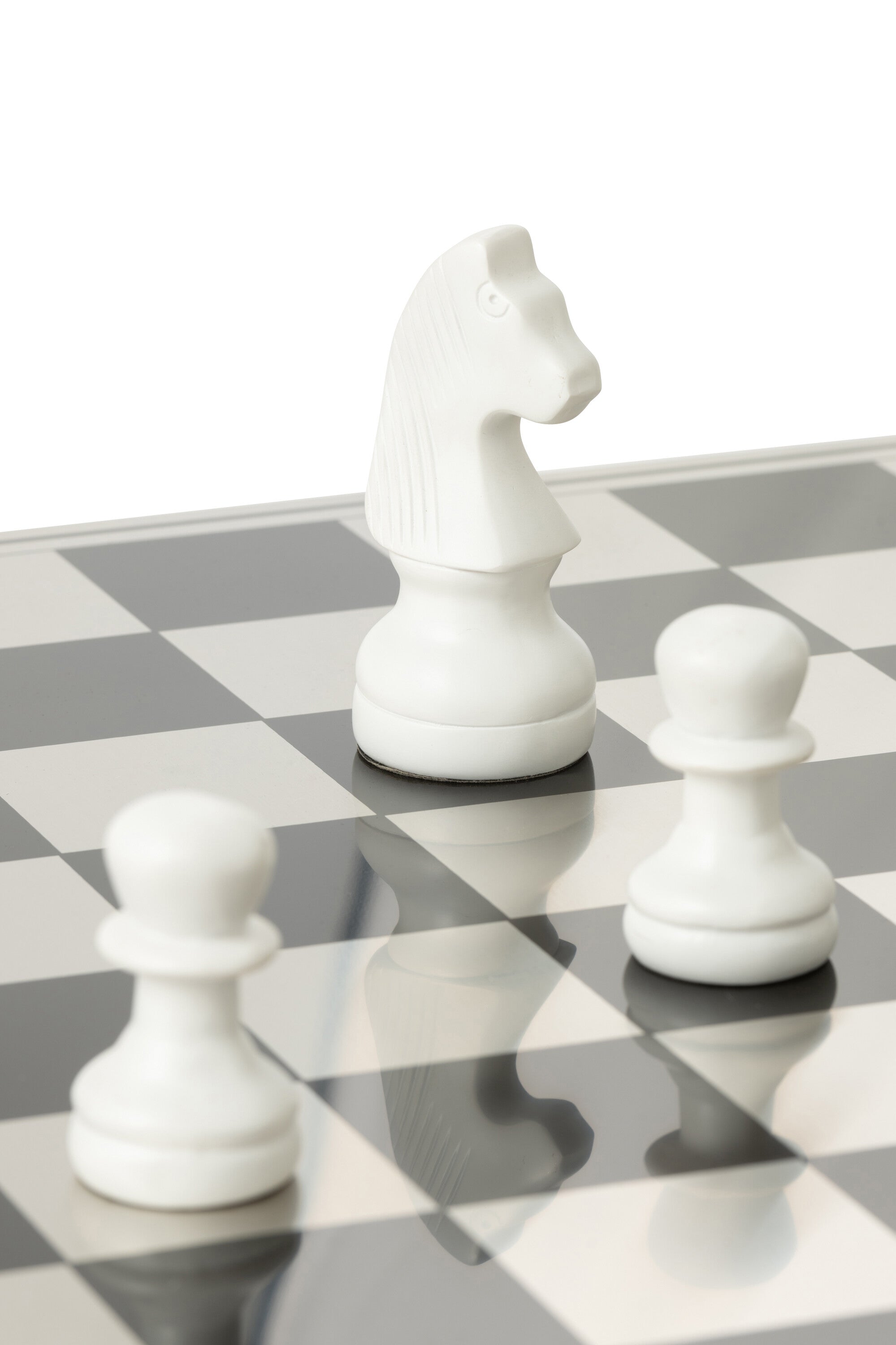 Schachset Polyresin Gold Weiß Luxus Deko Schachbrett 61cm