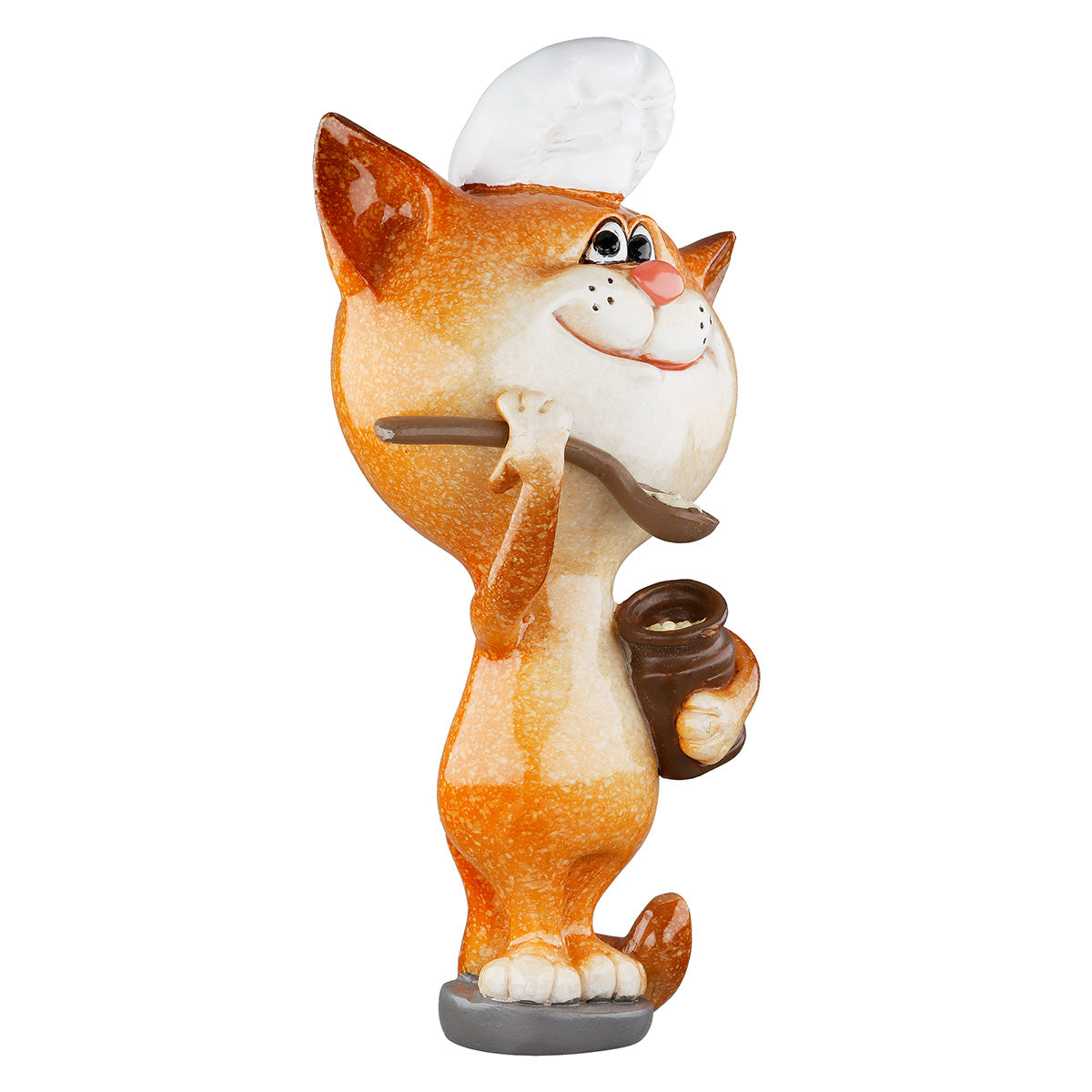 Dekofigur ChefCat Katze Koch Orange Weiß Poly 13cm