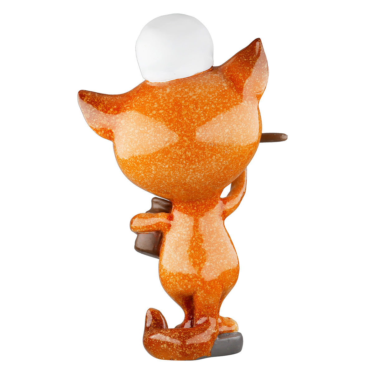 Decoratief figuur ChefCat kattenkok oranje wit poly 13cm