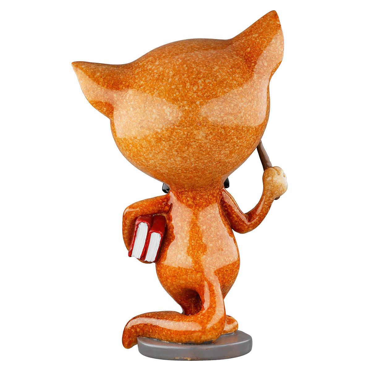 Dekofigur TeachCat Katze Lehrer Orange Schwarz Poly 13cm