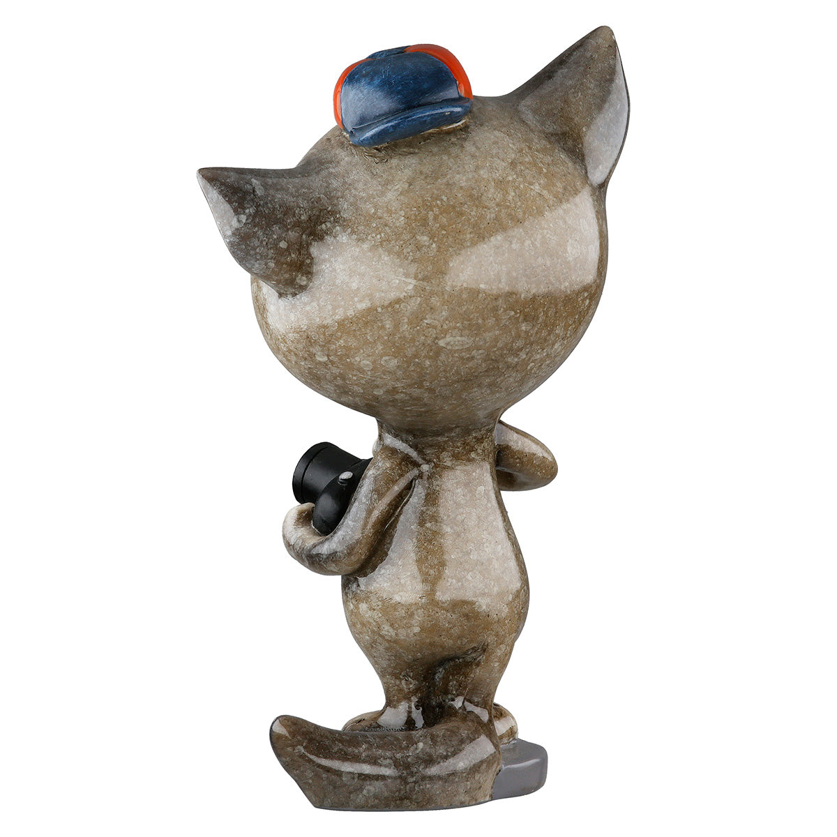 Dekofigur SnapCat Katze Fotograf Grau Schwarz Poly 13cm