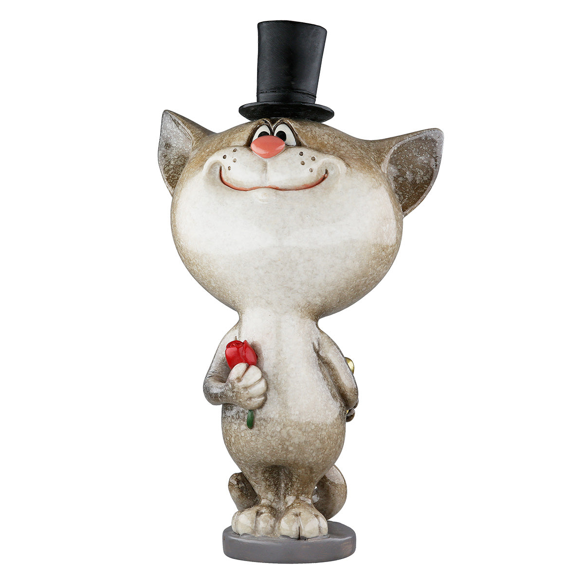 Dekofigur GentleCat Katze Gentleman Grau Schwarz Poly 13cm