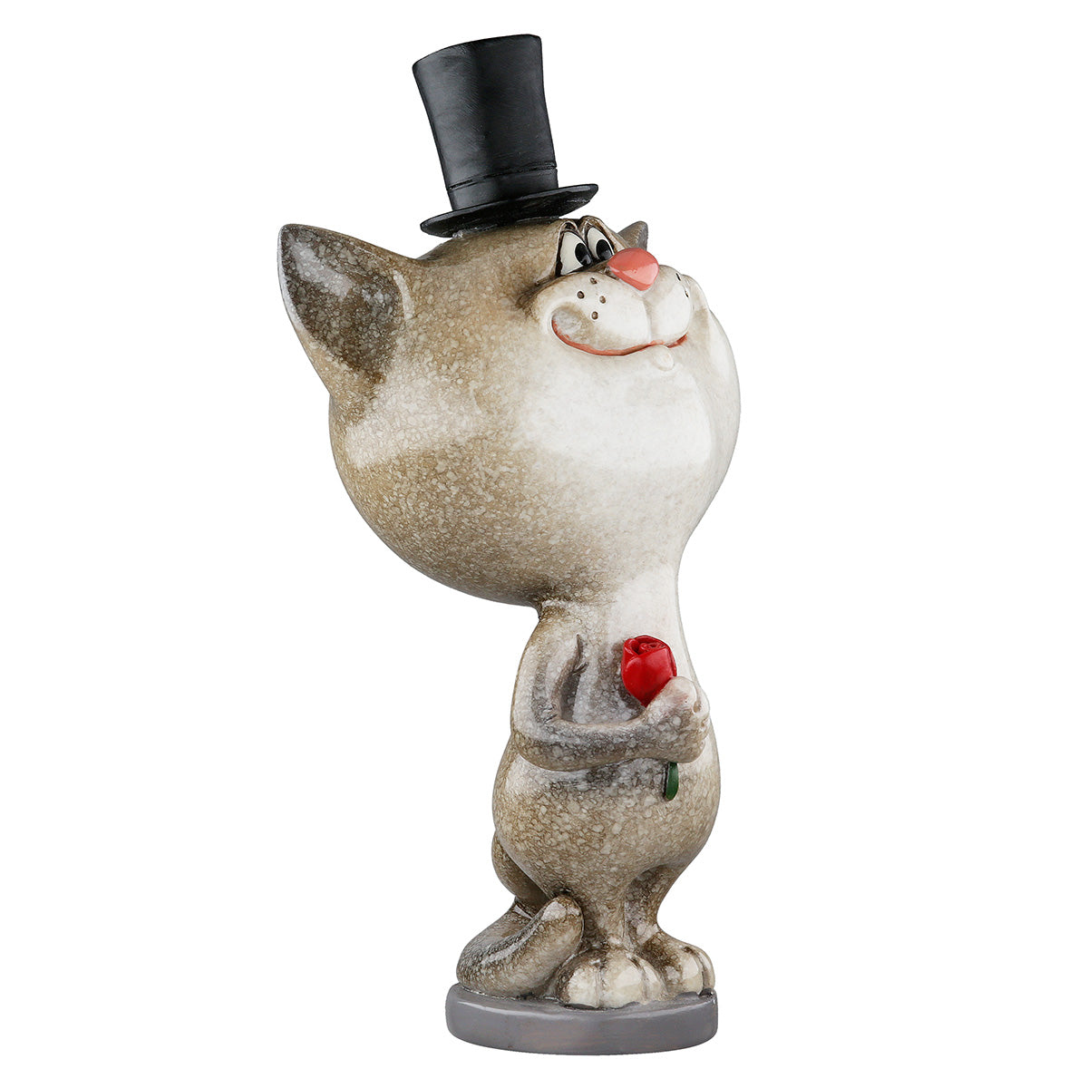 Dekofigur GentleCat Katze Gentleman Grau Schwarz Poly 13cm