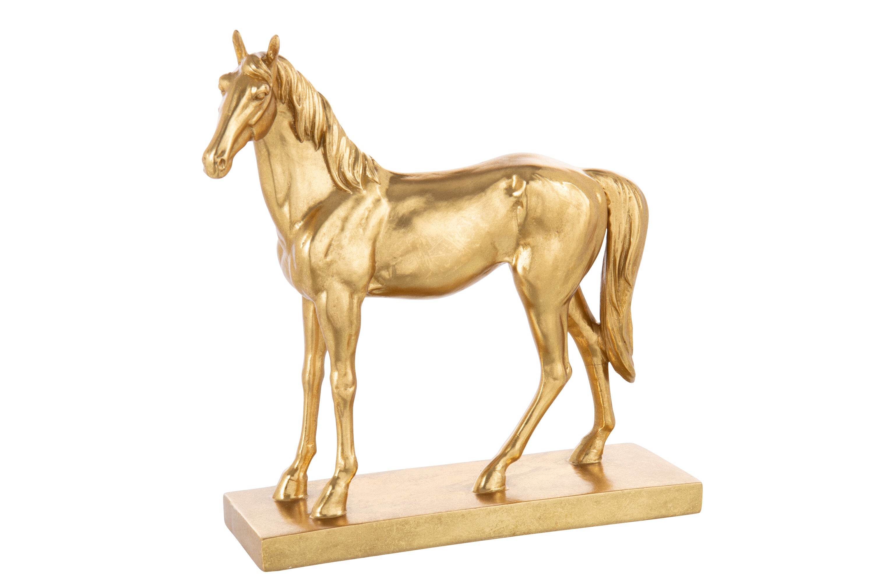 Pferd Skulptur Equino Aureum Grand goldfarben Deko Objekt