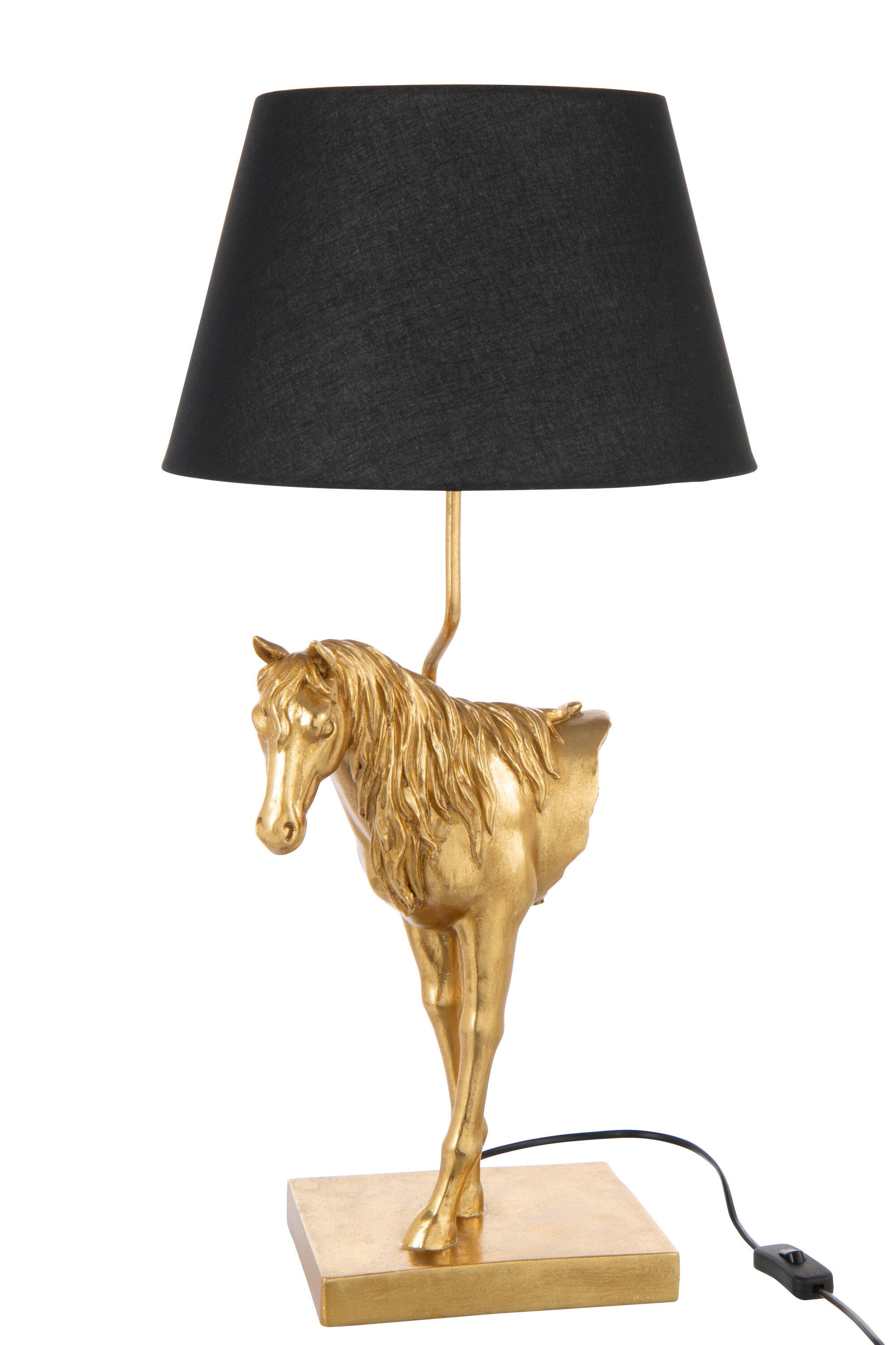 Pferdelampe Equino Aureo Front goldfarben schwarz Design