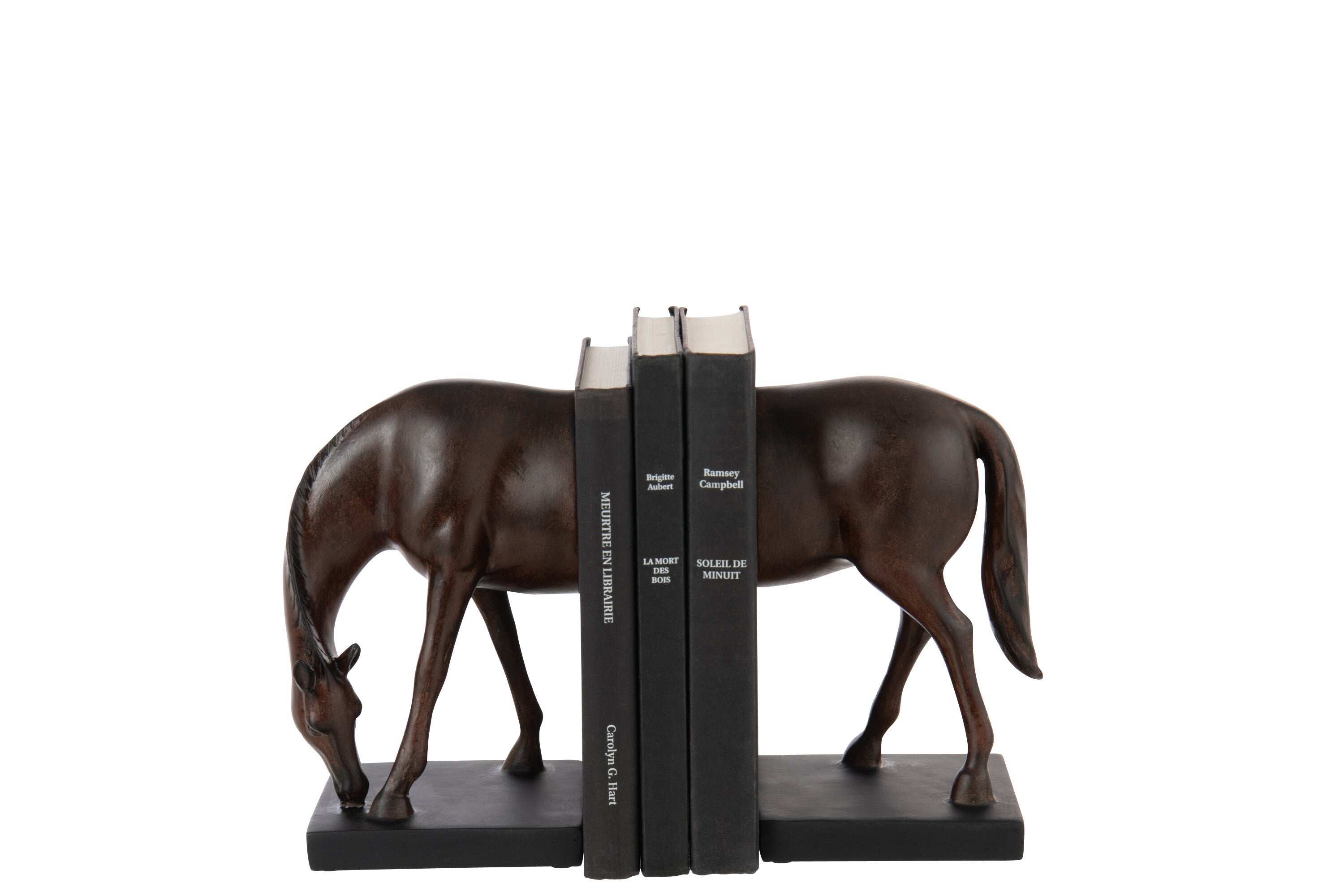 Pferd Buchstütze Set Equino Libris Duo dunkelbraun