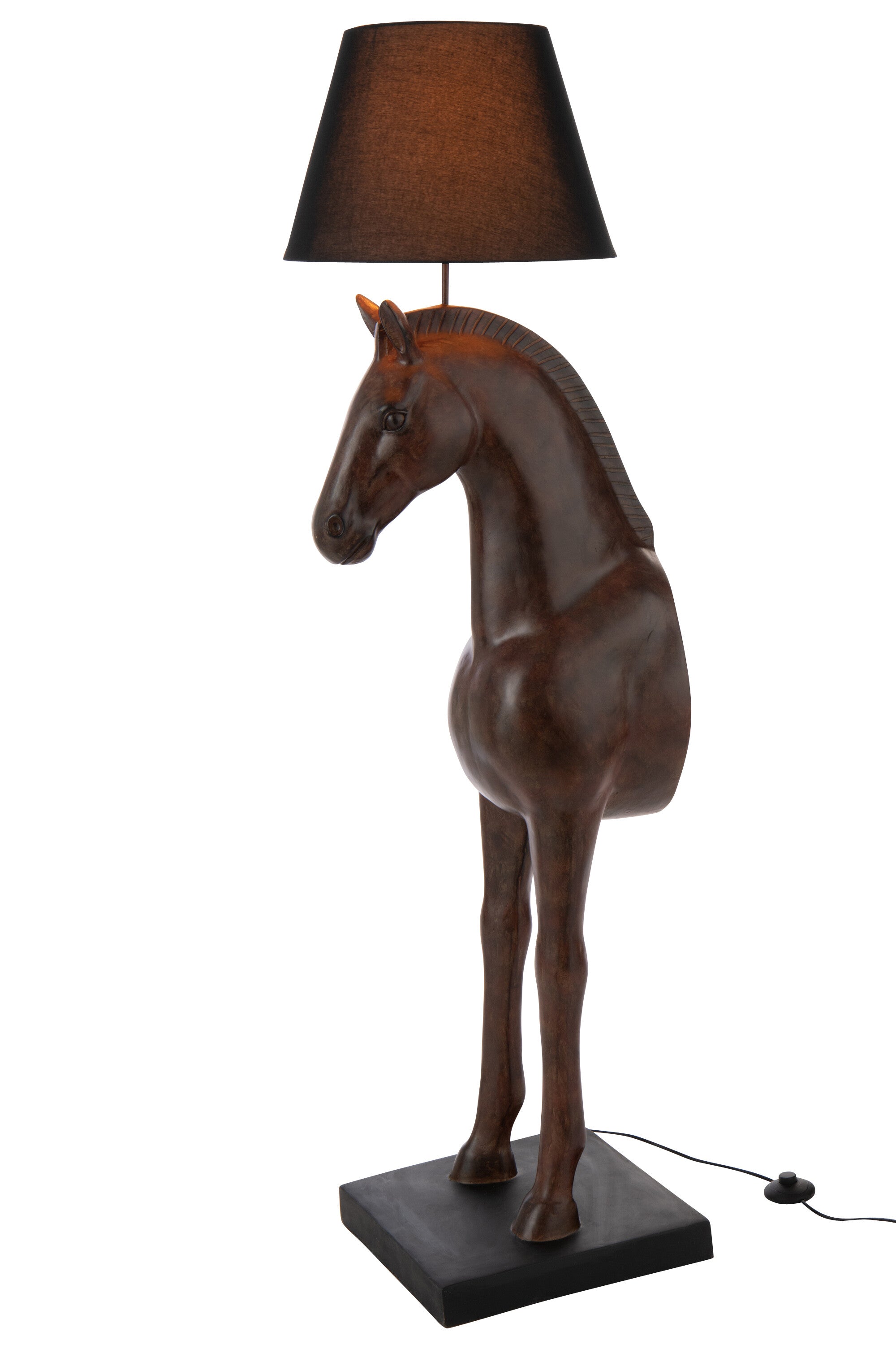 Stehlampe Pferd Vorderseite Dunkelbraun 153 cm