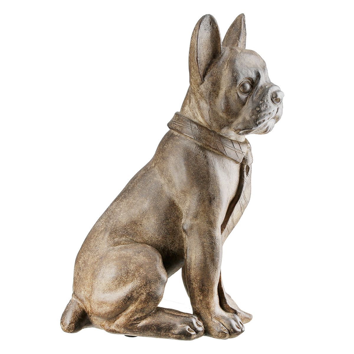 2er Set Bulldoggen Figuren Poly Braun 24 cm