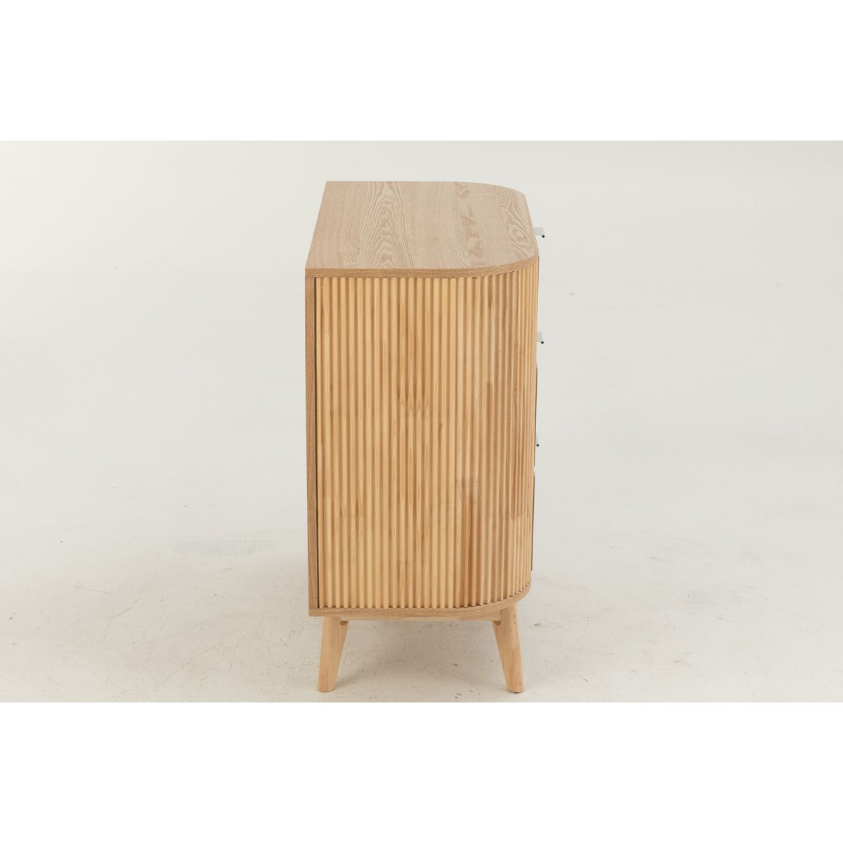 J-Line kast rond MDF/Dennenhout Naturel groot