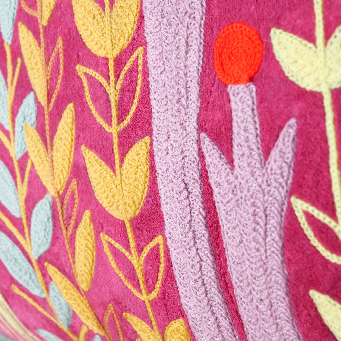 Kissen-Set "Astratto Blumenwiese" – Handgewebt mit floralen Motiven