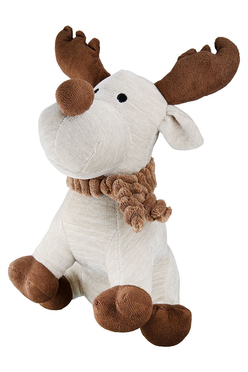 3er-Set Türstopper Waldtier-Trio Eichhörnchen, Elch und Fuchs in Naturfarben und Orange