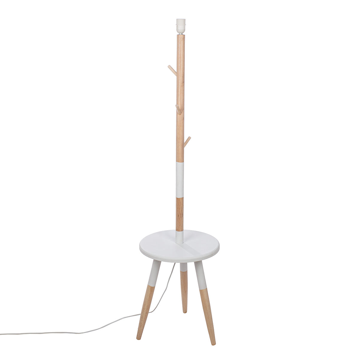 Haderup Stehleuchte mit Tisch und Haken Holz Naturfarben 159cm