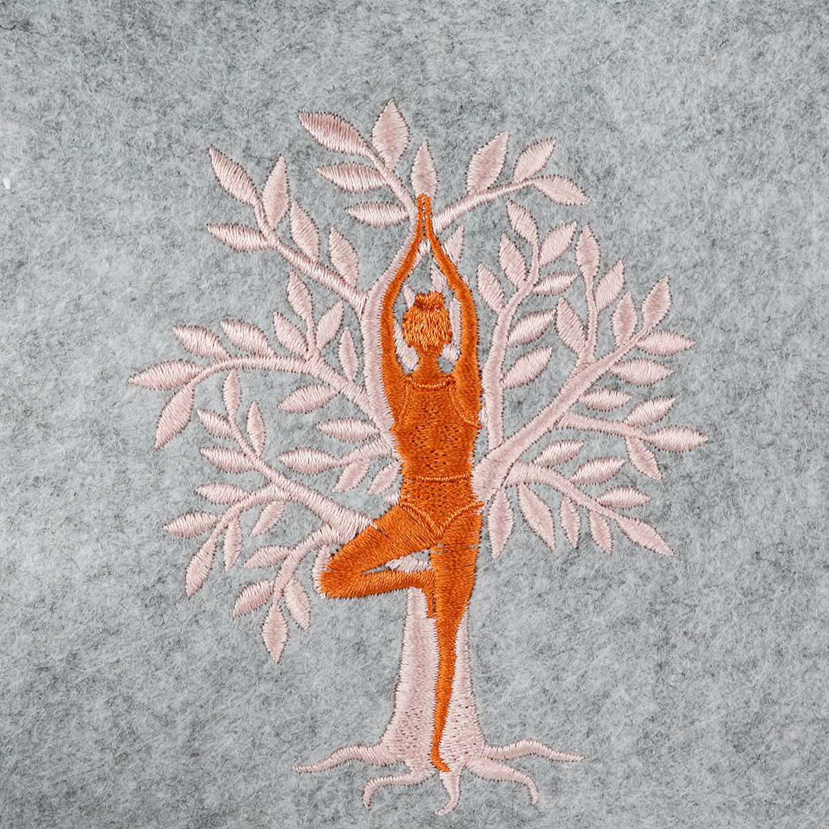 2er Set Filztaschen Namaste mit Lebensbaum- und Lotusmotiv