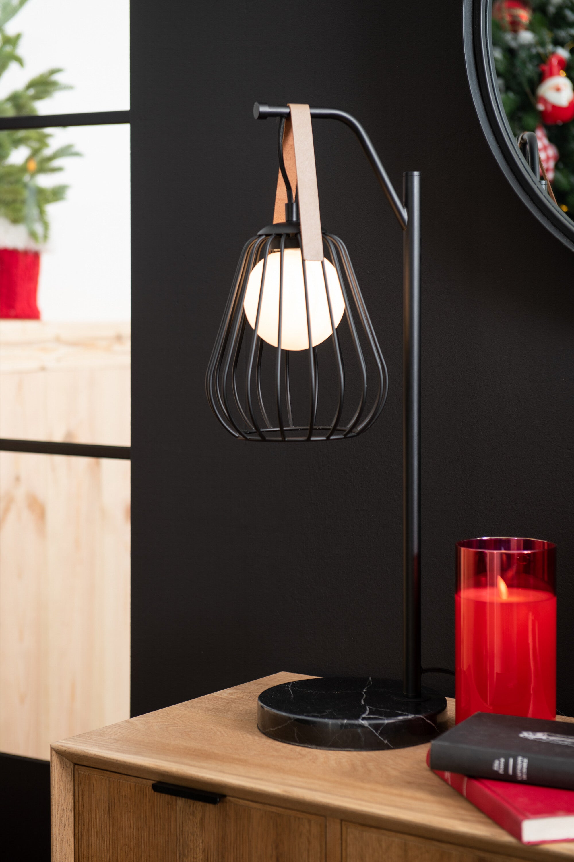 Elegante Tischlampe Ignes im 2er-Set Stahl/Marmor Schwarz – Modernes Design & Hochwertige Verarbeitung