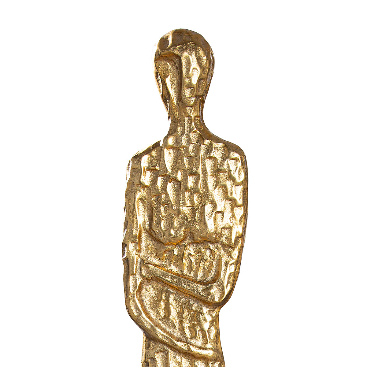 Skulptur Salvina Gold Frau Figur aus Aluminium Höhe 138cm