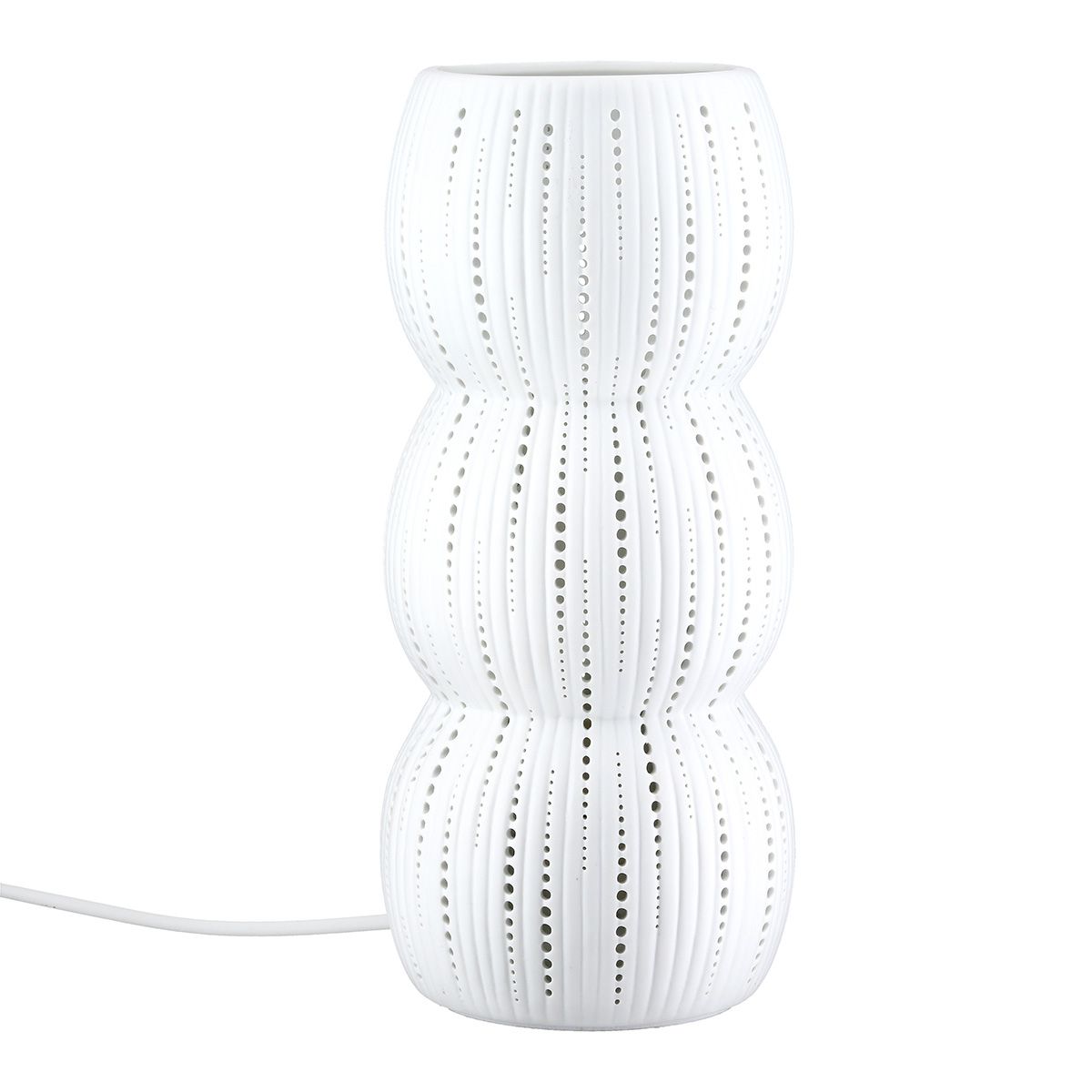 Tischleuchte Falco Weiß Porzellan Rund 28 cm