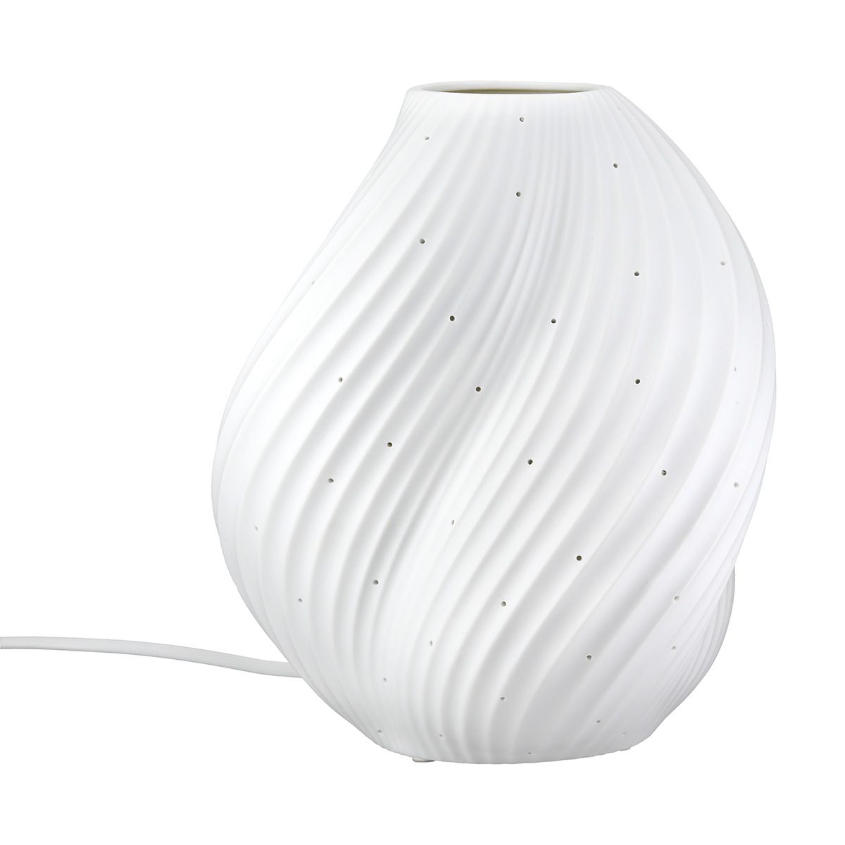 Tischlampe Swing Porzellan Weiß 23cm